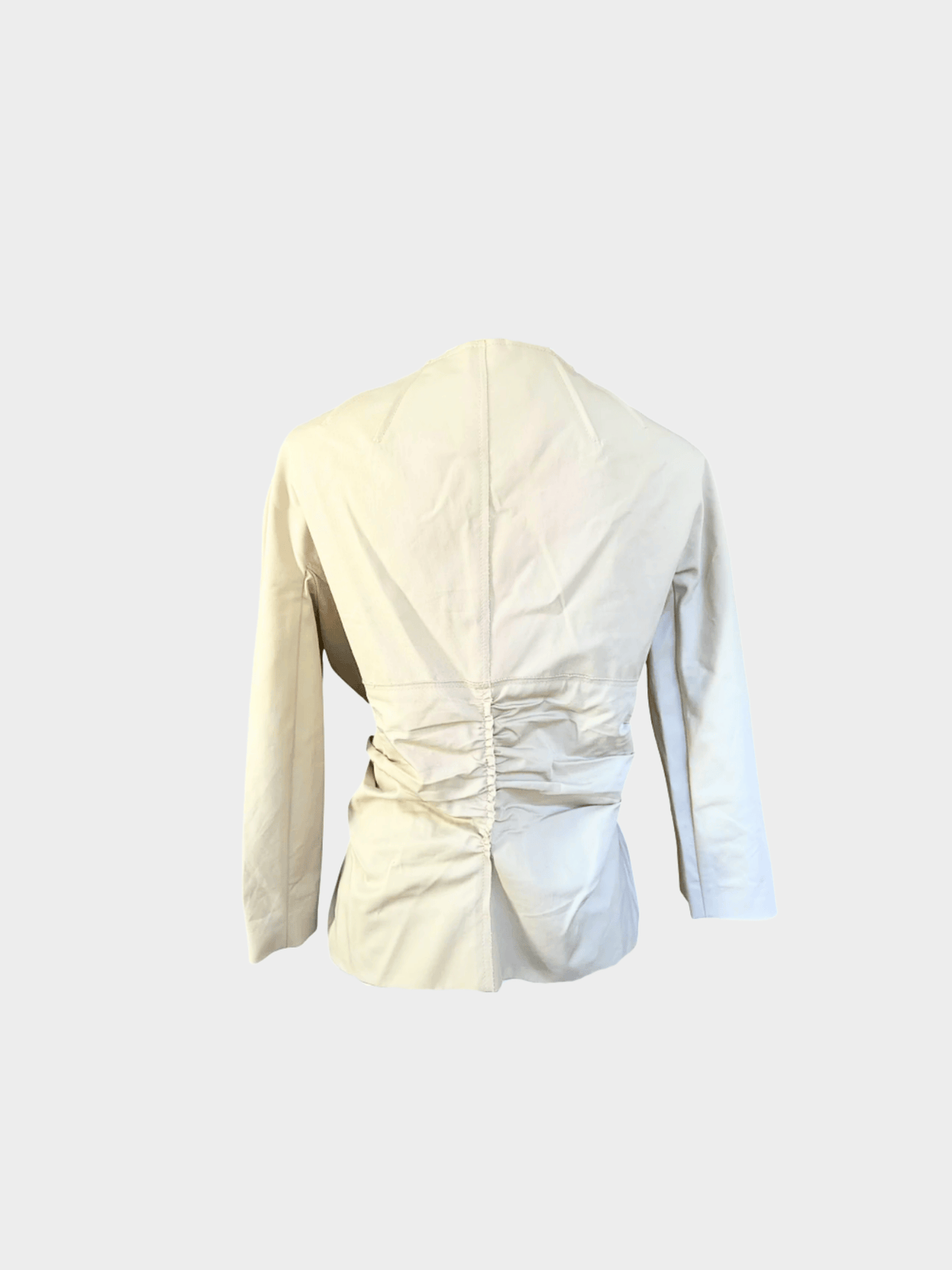 Prada 2000s Beige Suit With Jacket And Slit Skirt