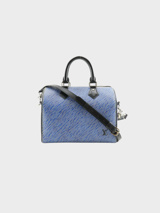 Louis Vuitton 2017 Blue Speedy Bandouliere 25 Handbag