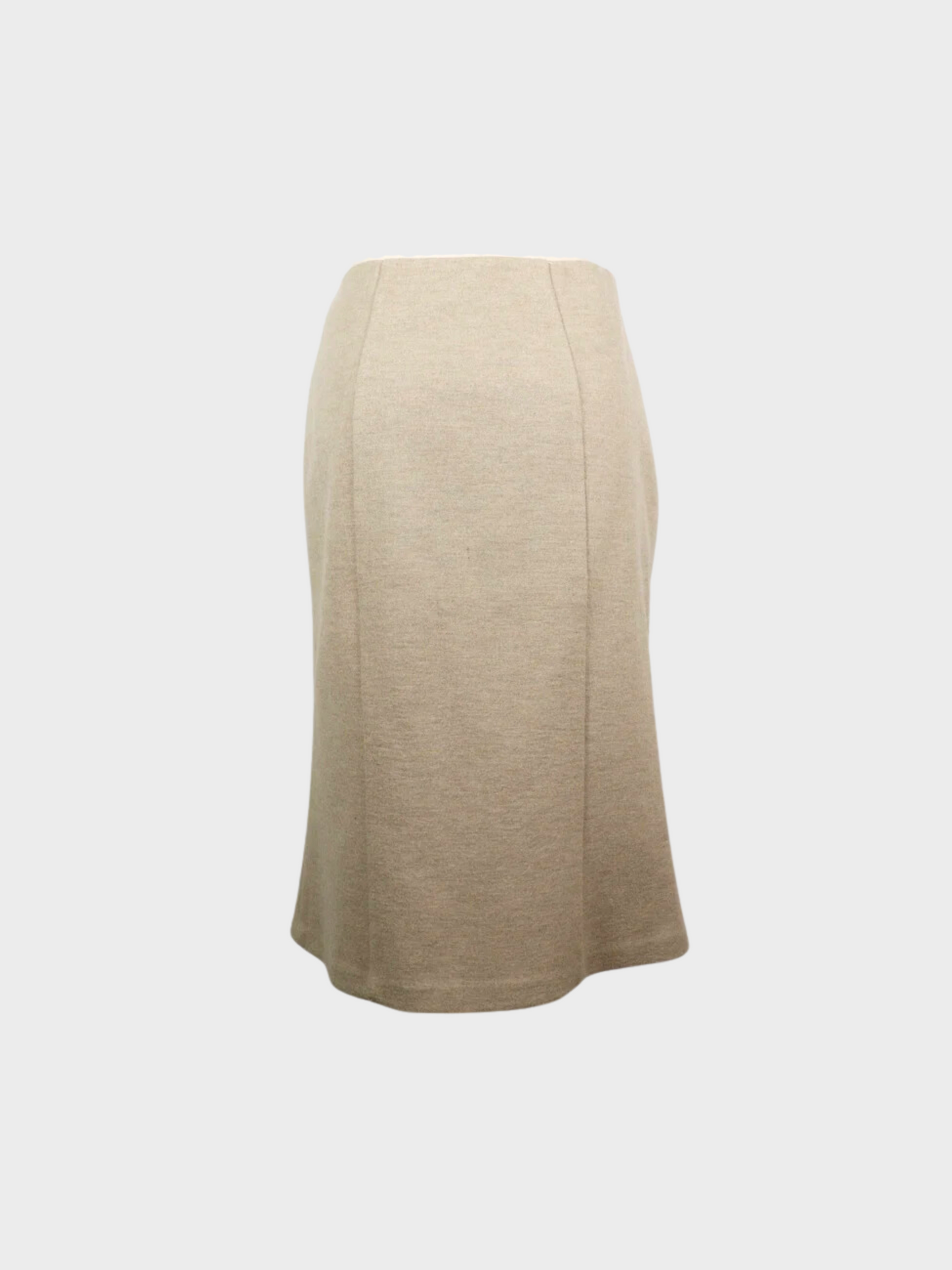Chloe 2000s Beige Wool Long Skirt