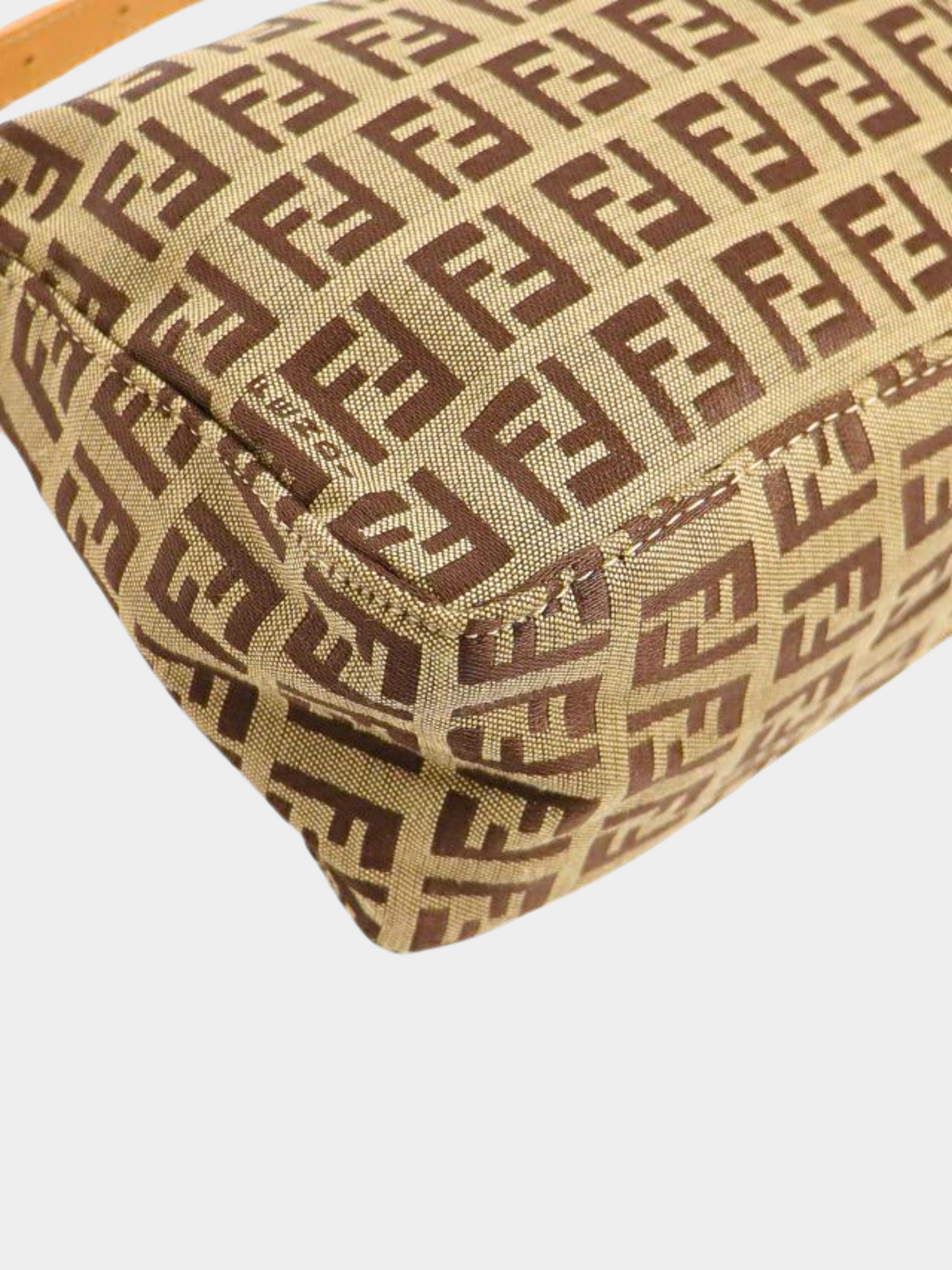Fendi 2000s Beige Monogram Zucca Mini Handbag