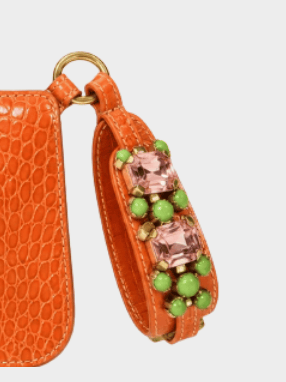 Valentino SS 2005 Purple Croc Wrislet Bag