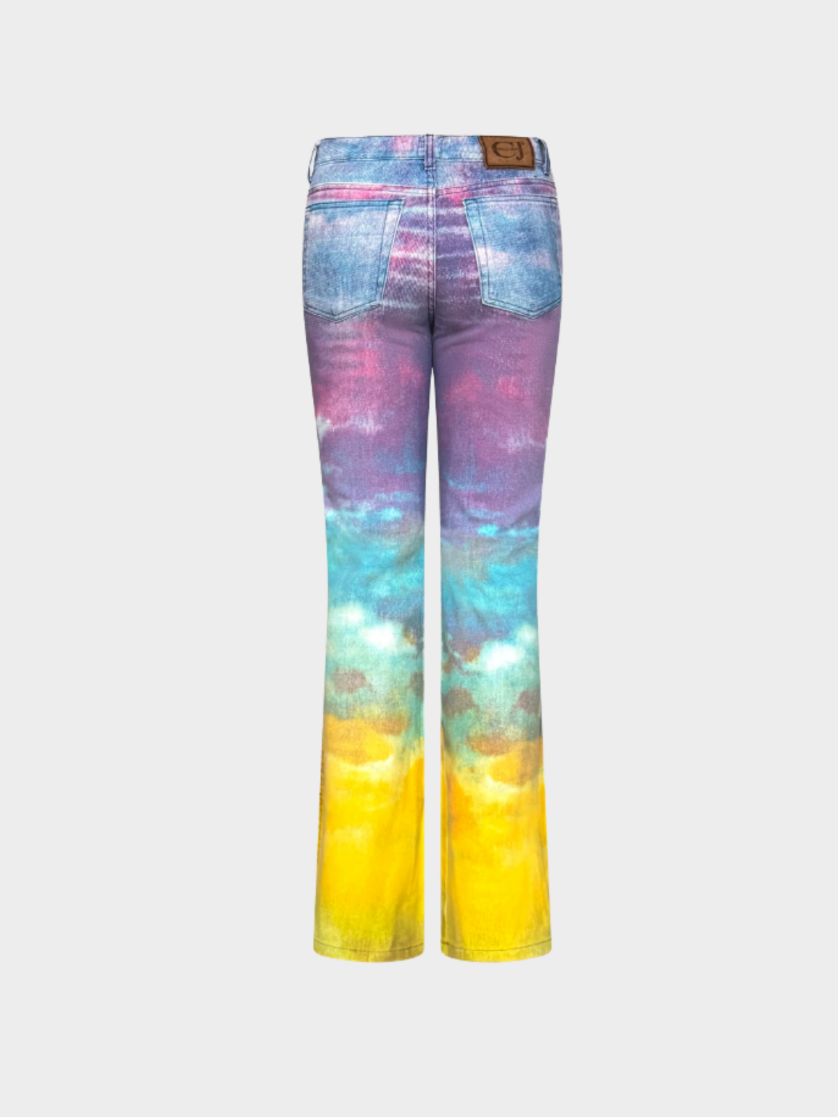 Roberto Cavalli 2000s Denim Watercolor Pants
