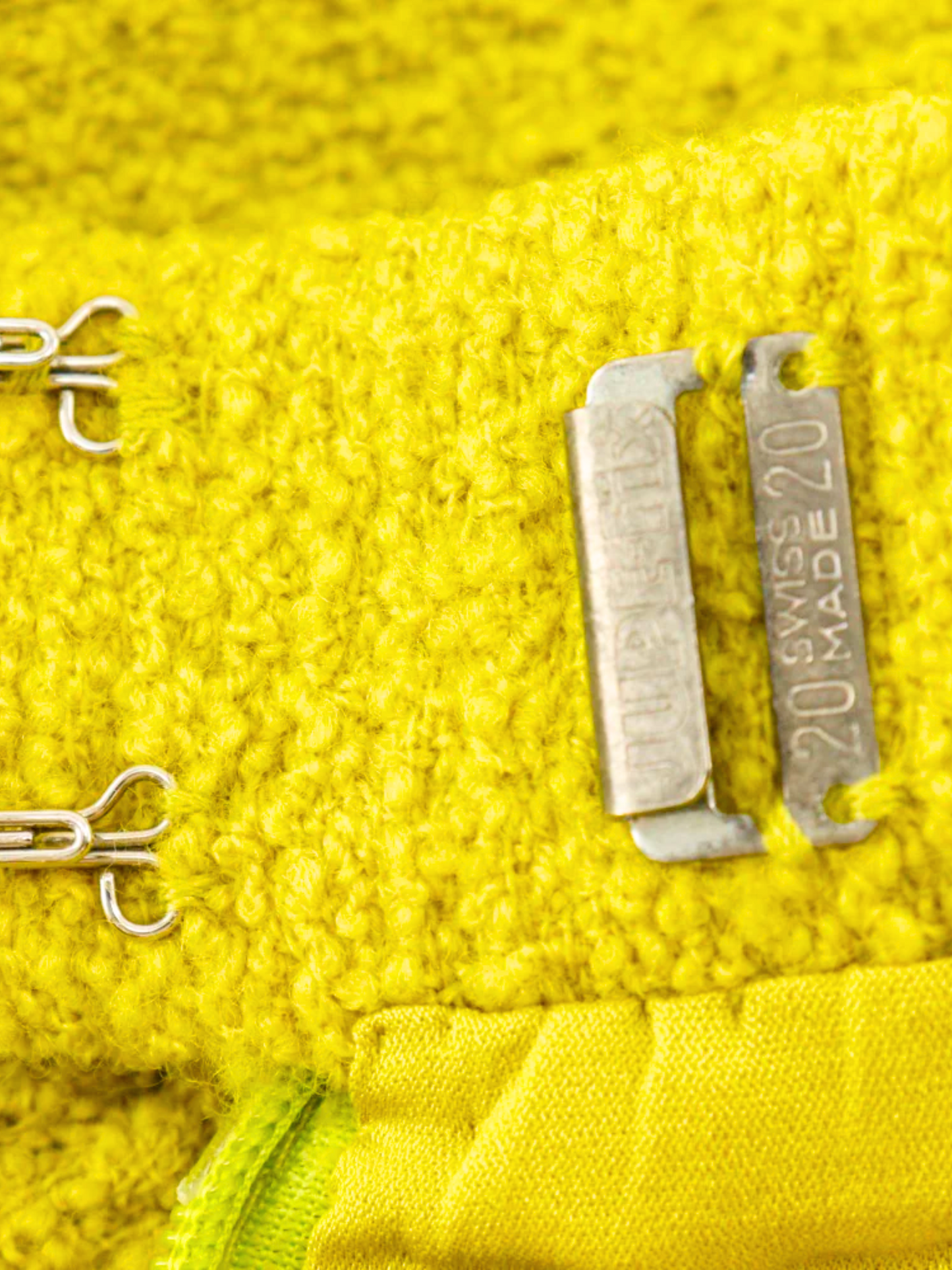 Chanel 1990s Yellow Wool Jacket and Flared Skirt Set