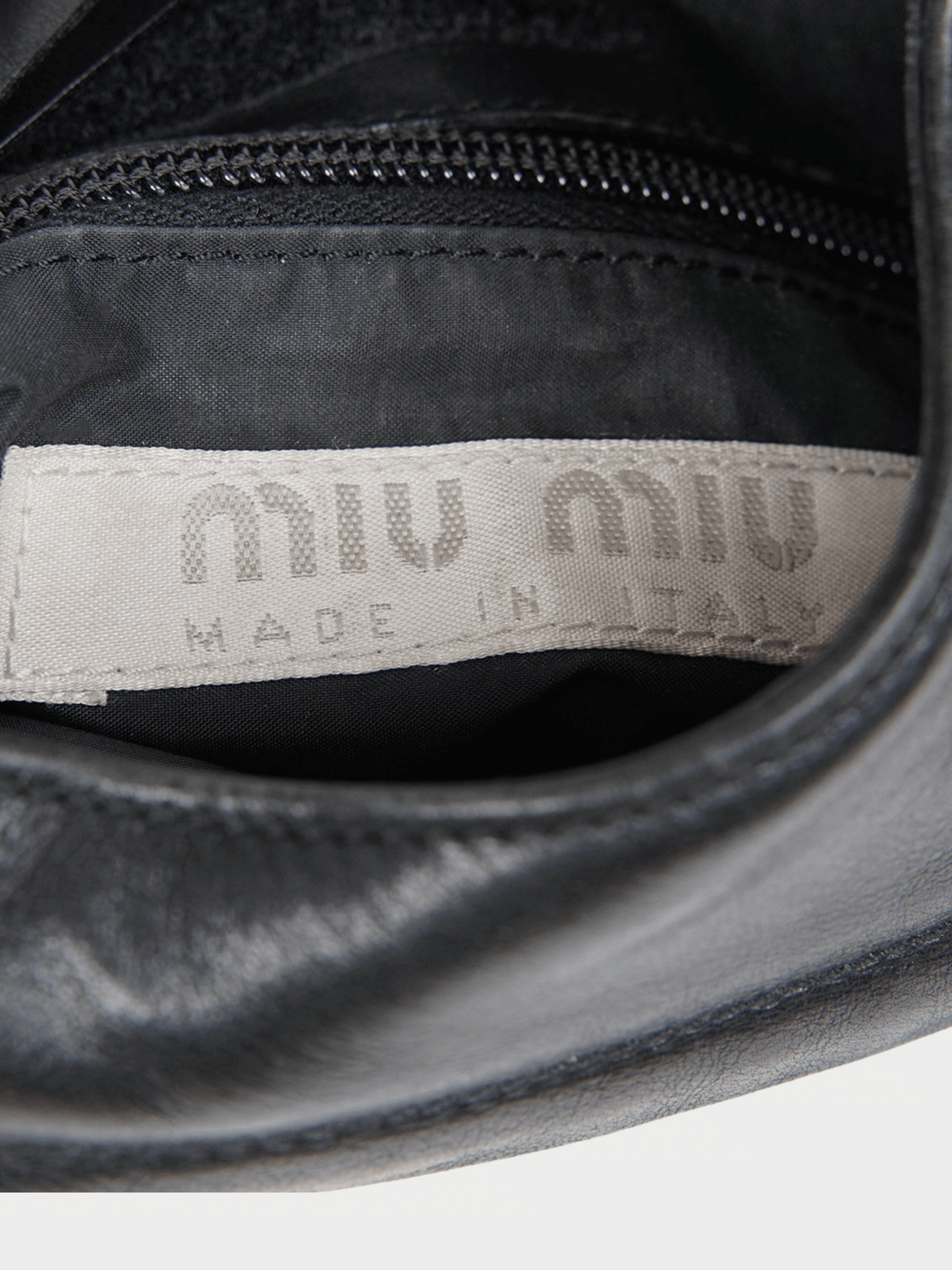 Miu Miu FW 1999 Black Leather Crossbody Bag