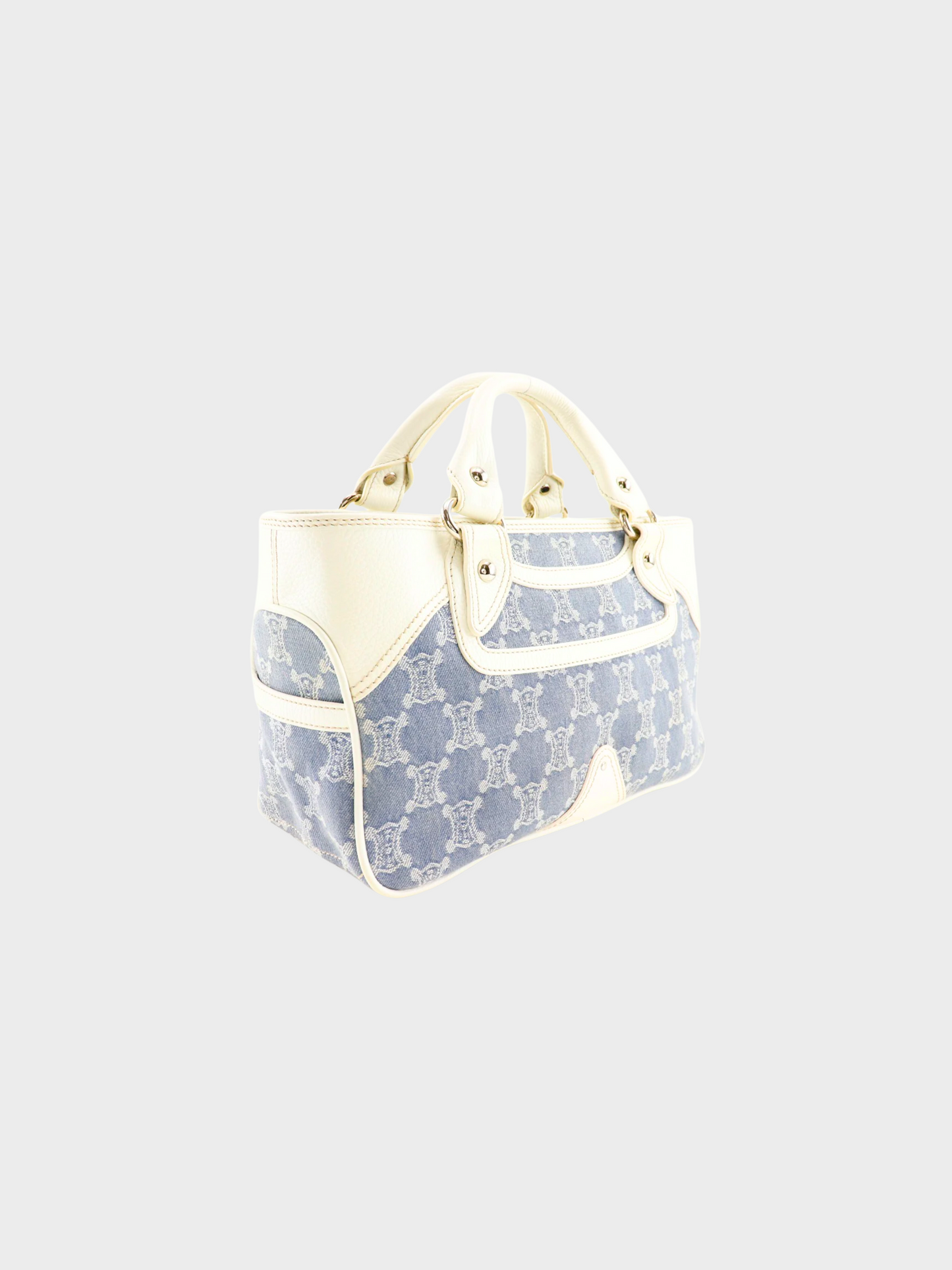 Celine 2000s Blue Denim Macadam Boogie Bag