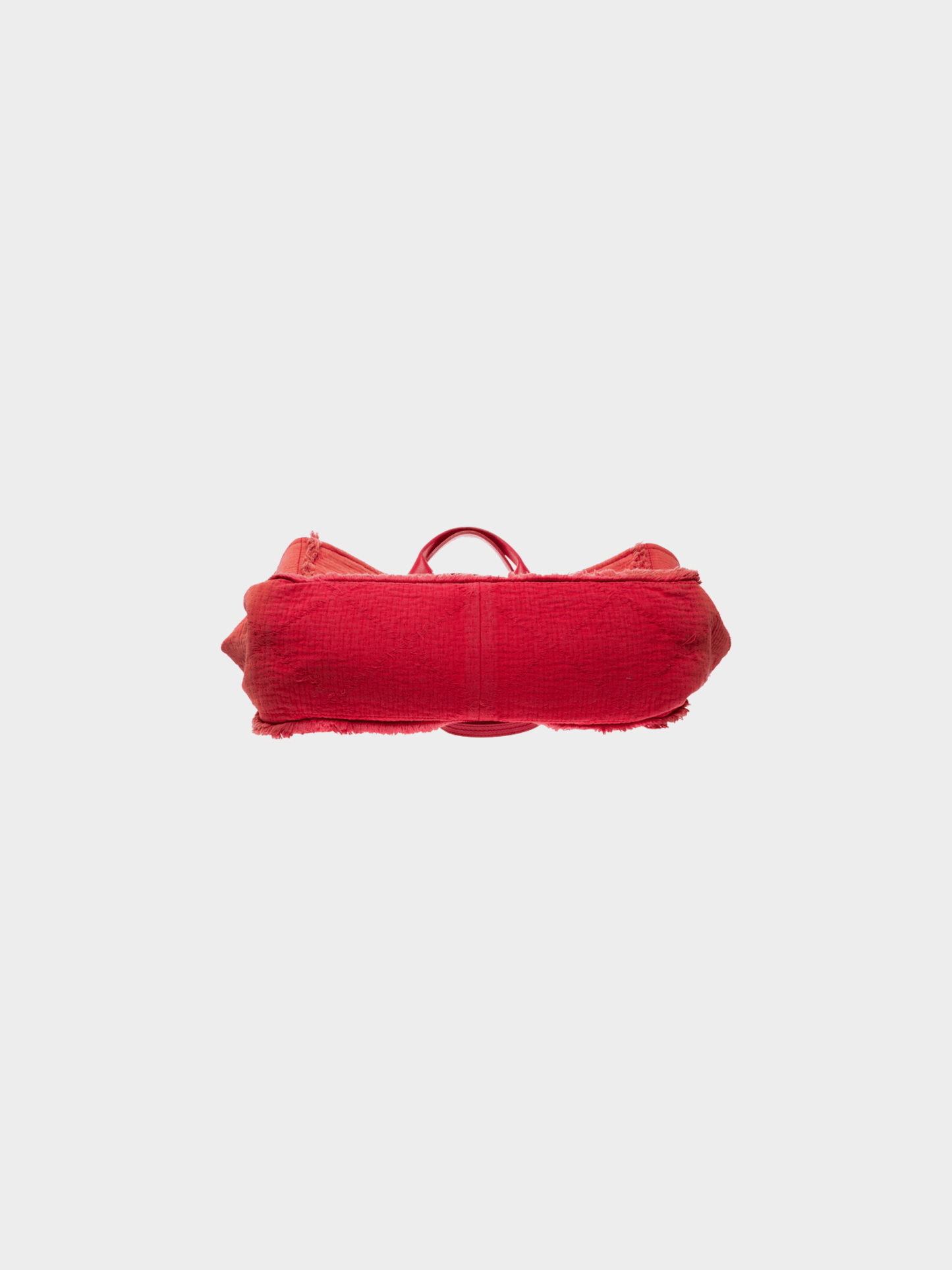 Chanel 2019 Red Orange Canvas Large Double Face Shopping Tote