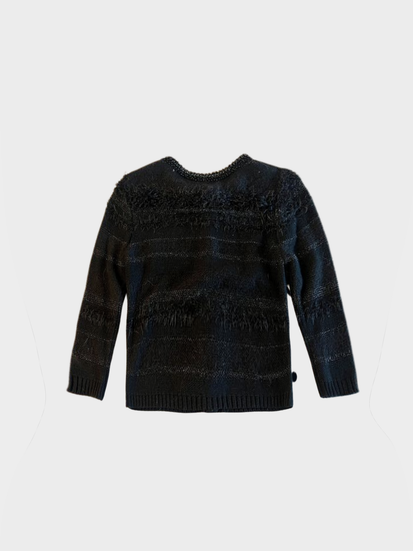 Moschino 1990s Cheap and Chic Black Sequin Cardigan