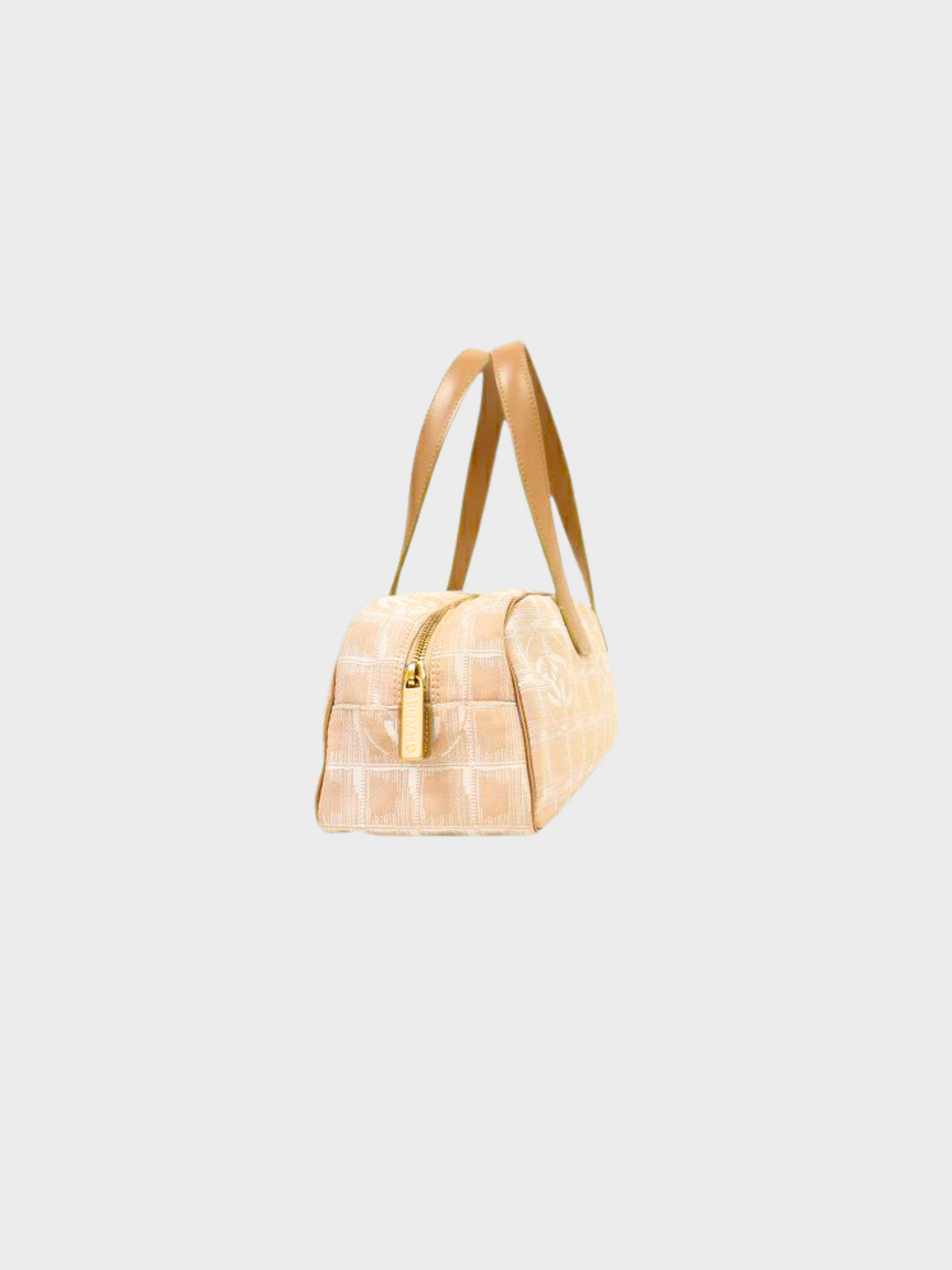 Chanel 2000s Beige Travel Line Boston Bag