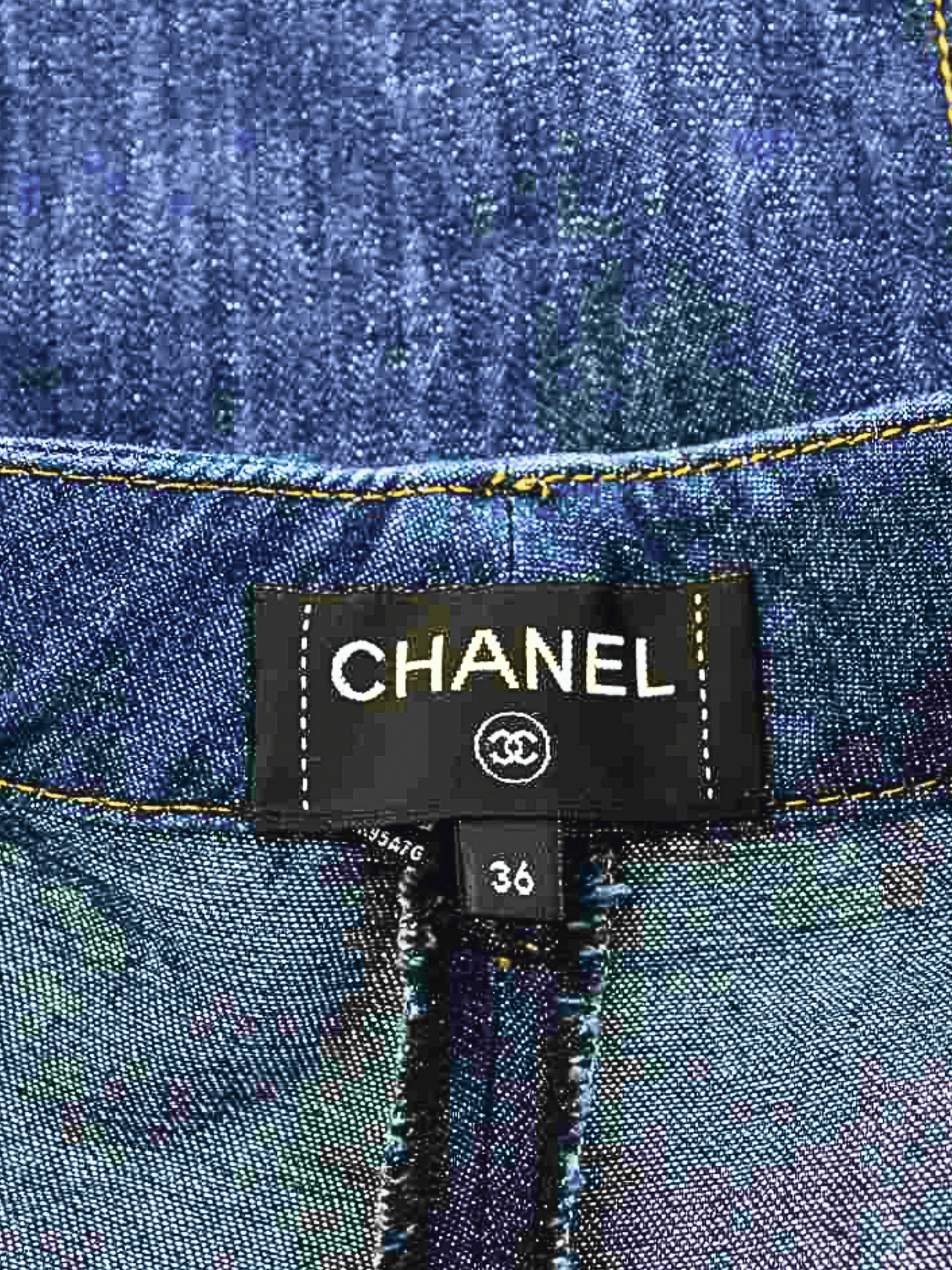 Chanel SS 2023 Blue Denim Wide Leg Jeans