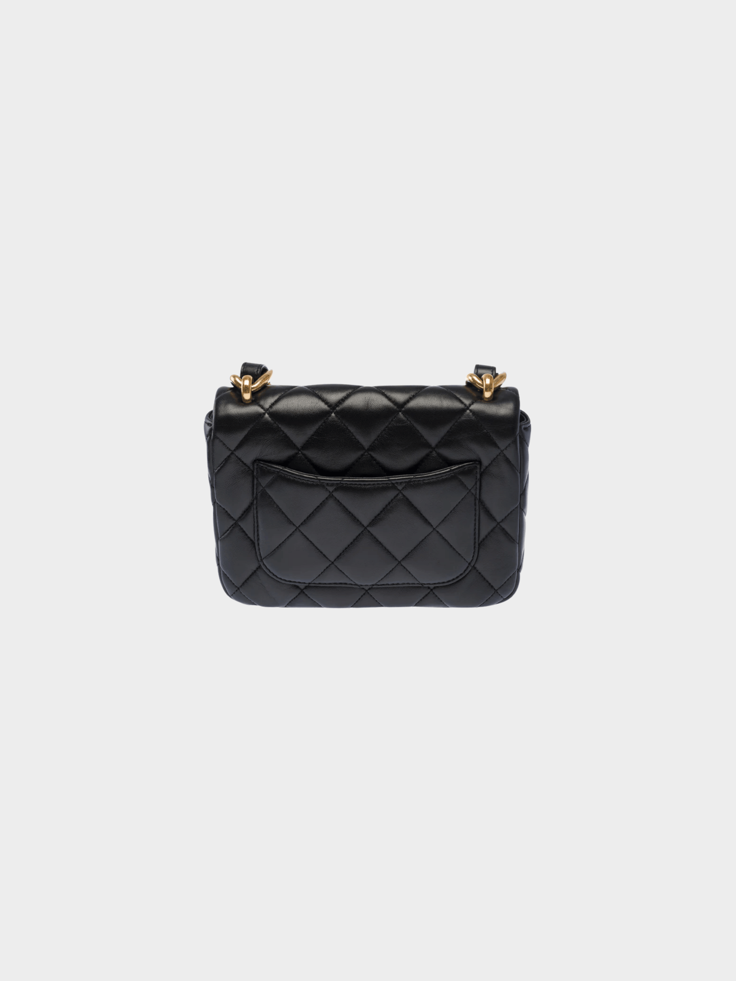 Chanel 2021 Black Lambskin Quilted Small Funky Town Flap Bag
