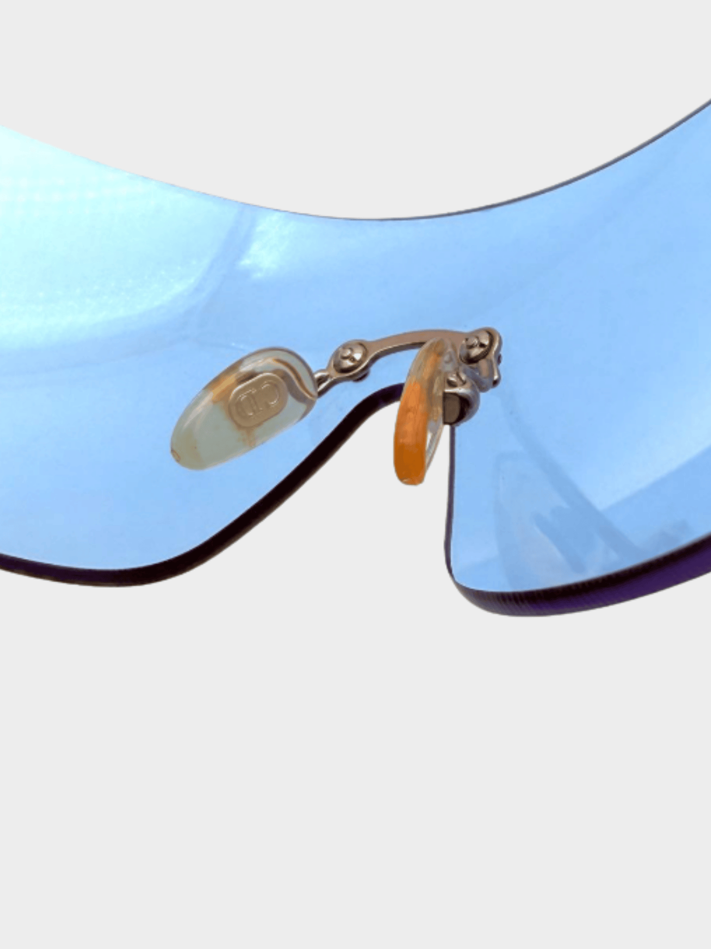 Christian Dior 2000s Blue "Bike 4" Mask Sunglasses