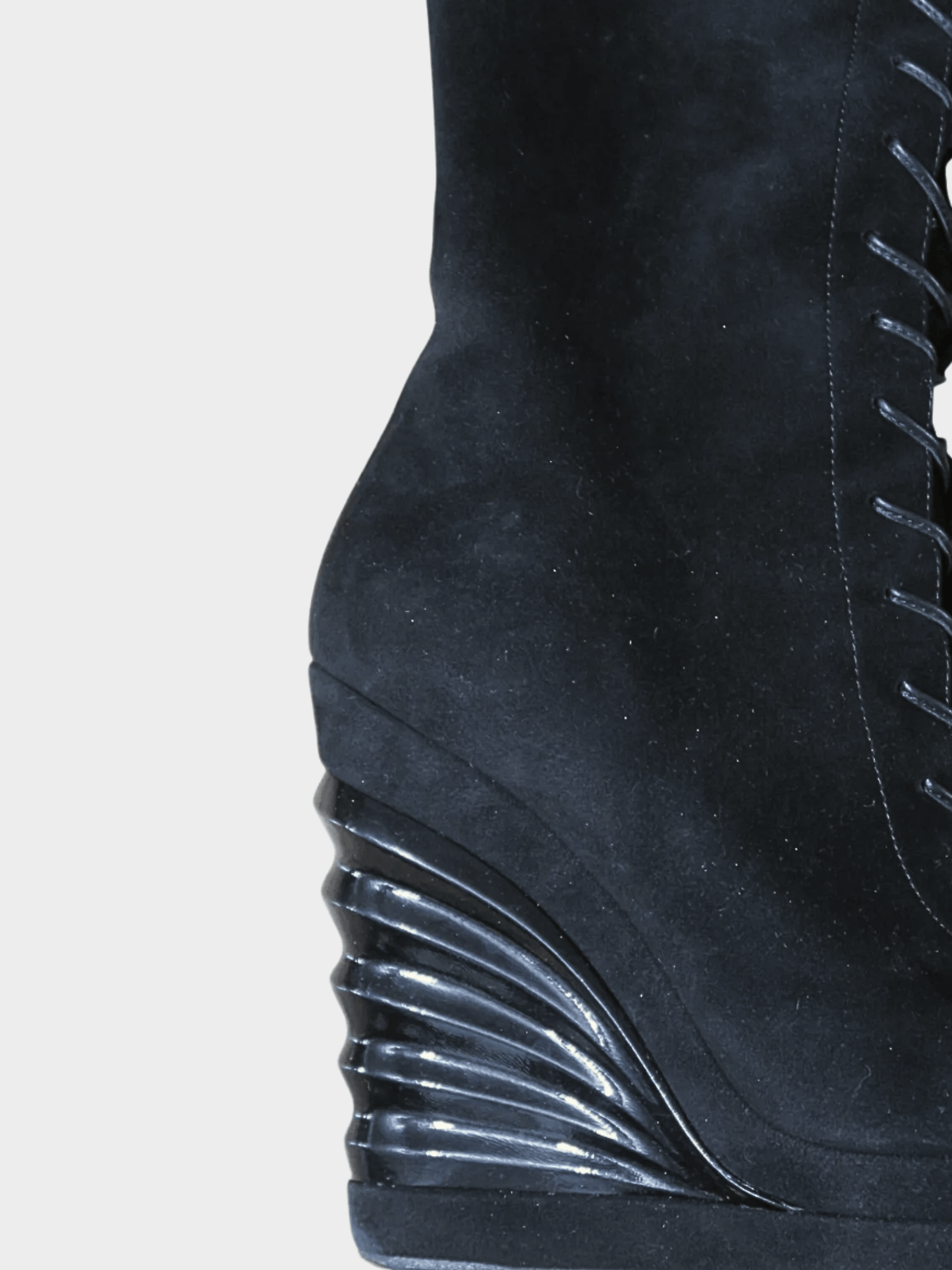 Yves Saint Laurent 2000S Suede Platform Boots