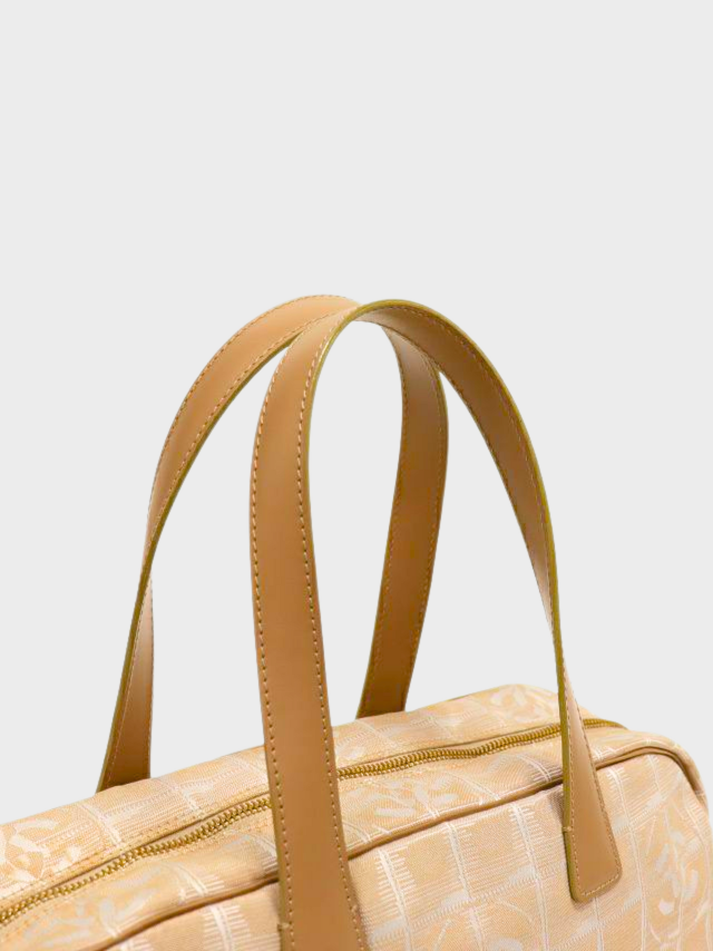 Chanel 2000s Beige Travel Line Boston Bag