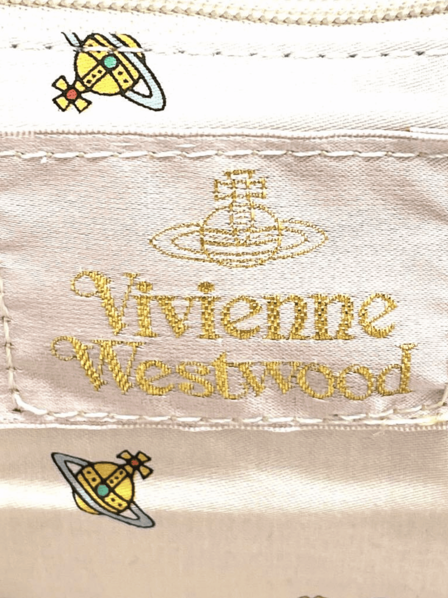 Vivienne Westwood 2000s Pink Beige Handbag Tote Bag
