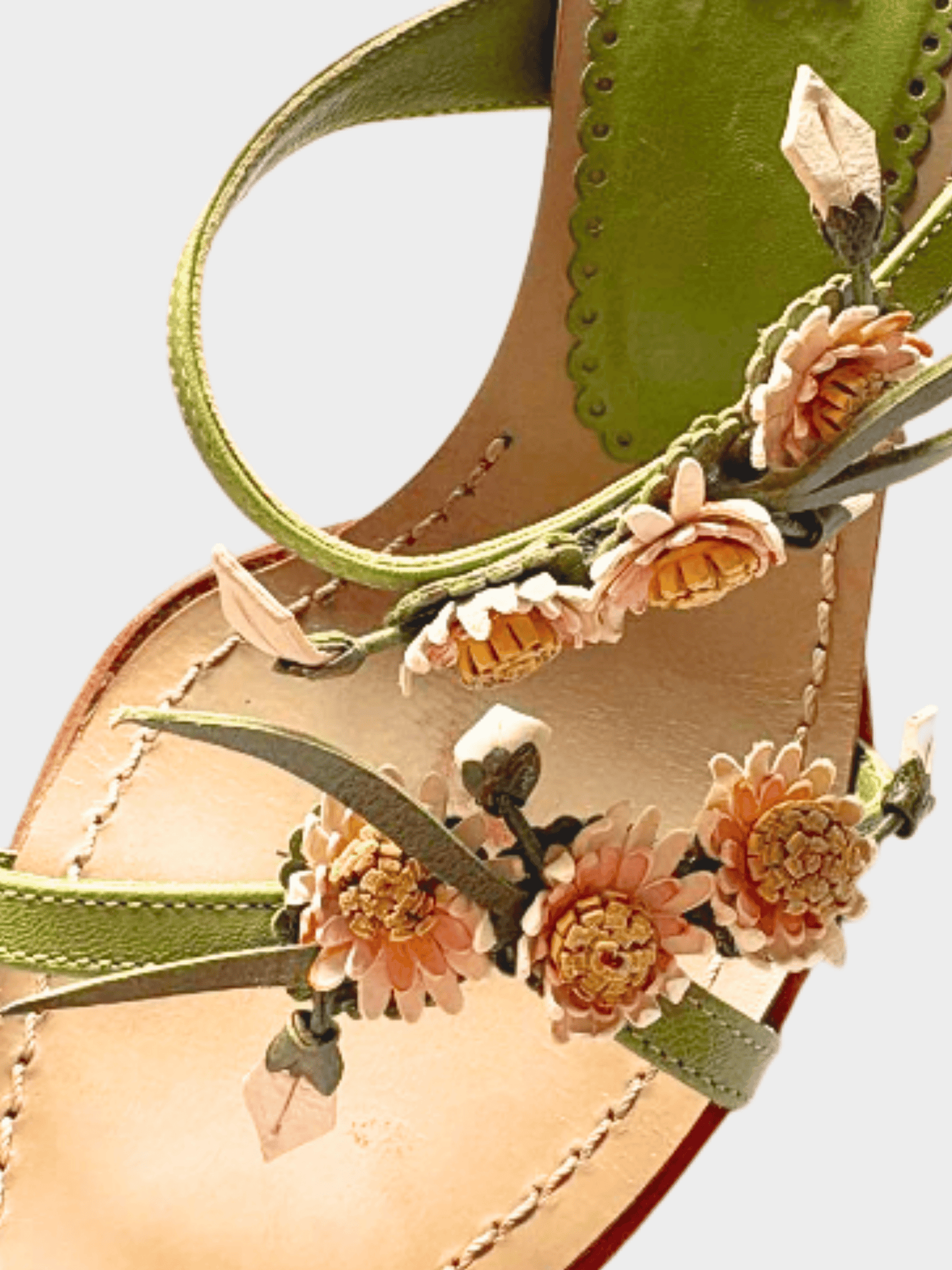 Prada 2000s Daisy Floral Kitten Heels