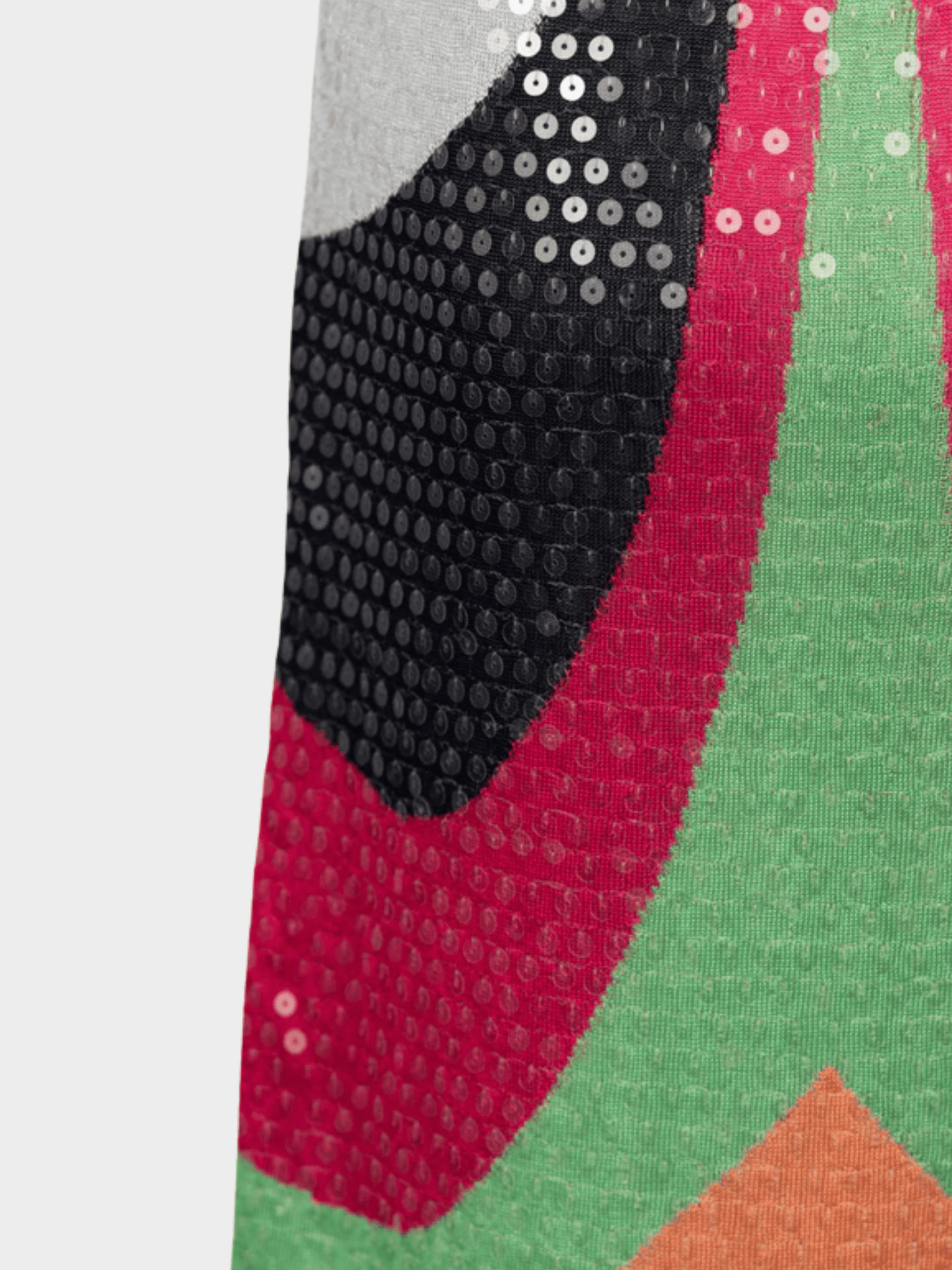 Missoni SS 2004 Sequin Color Block Knit Skirt