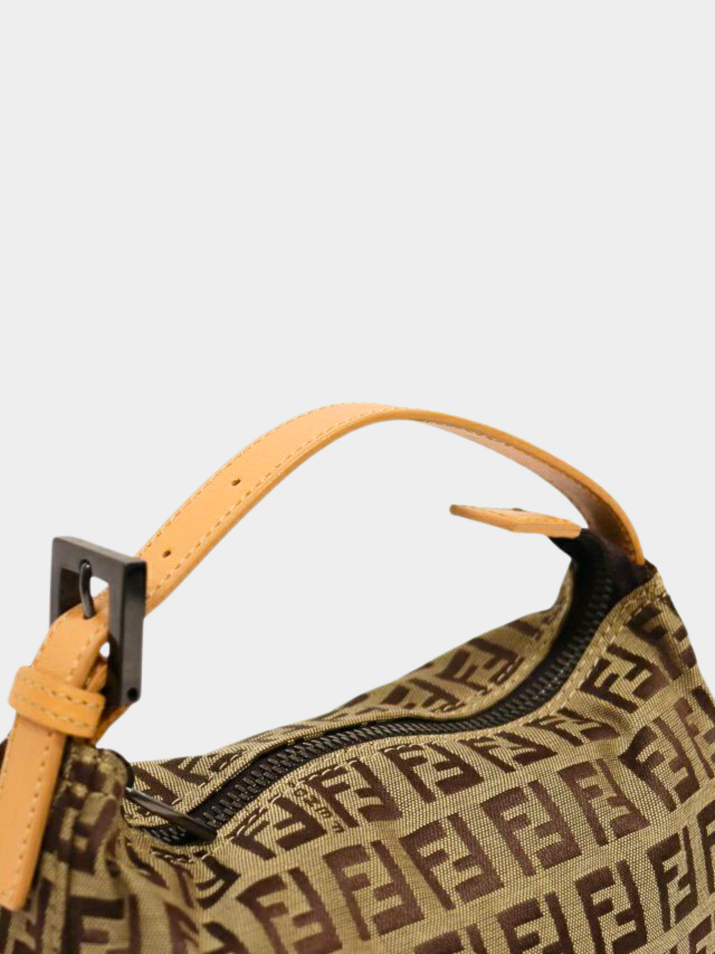 Fendi 2000s Beige Monogram Zucca Mini Handbag
