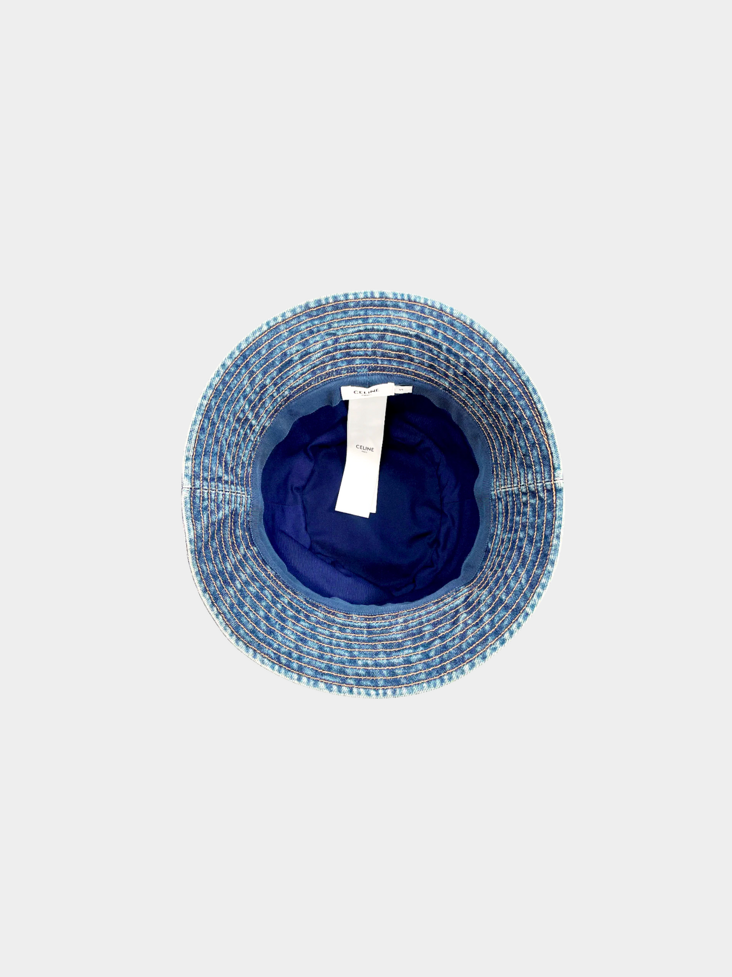 Celine 2010s Blue Denim Bucket Hat