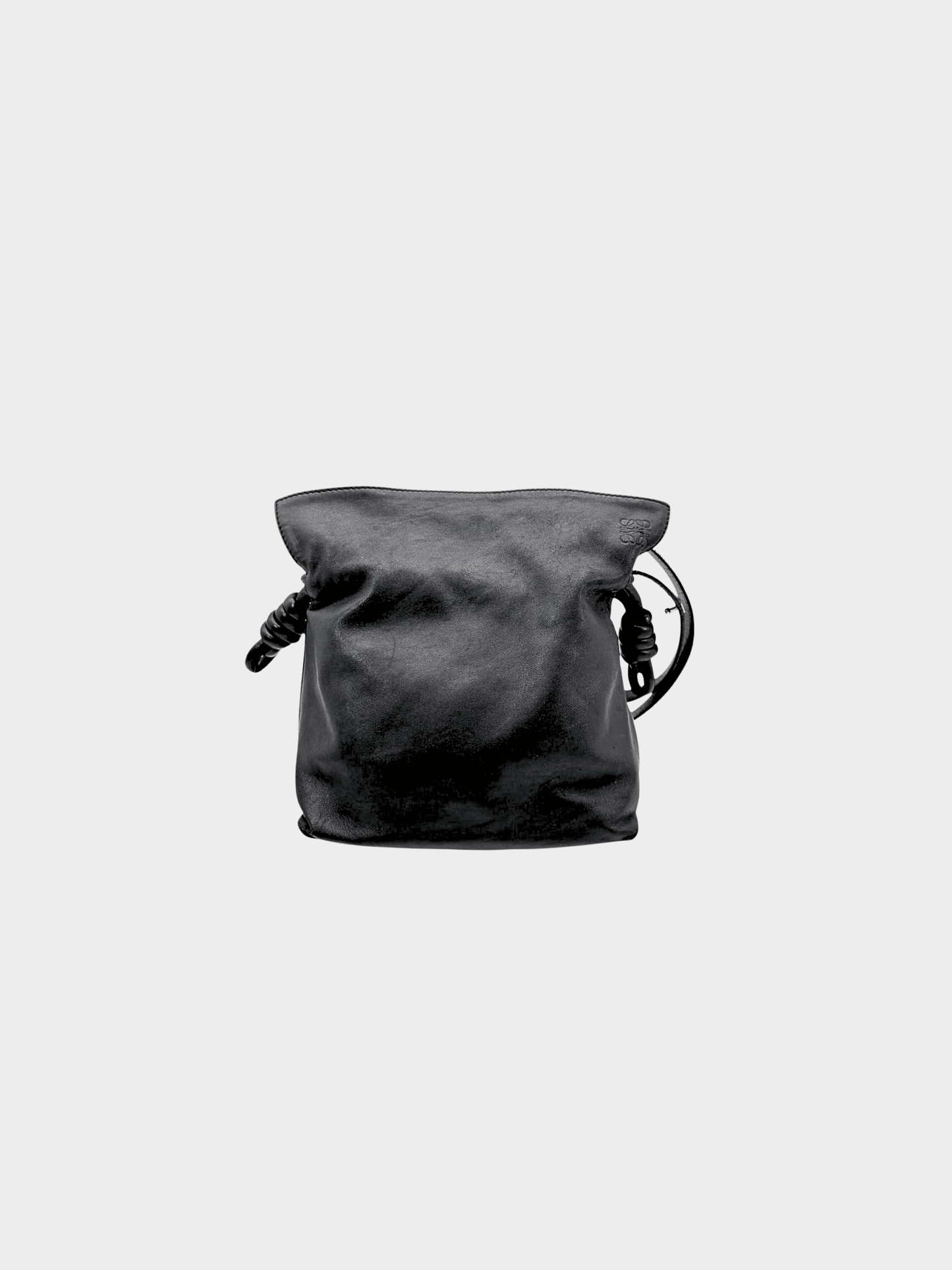 Loewe 2010s Black Small Flamenco Clutch