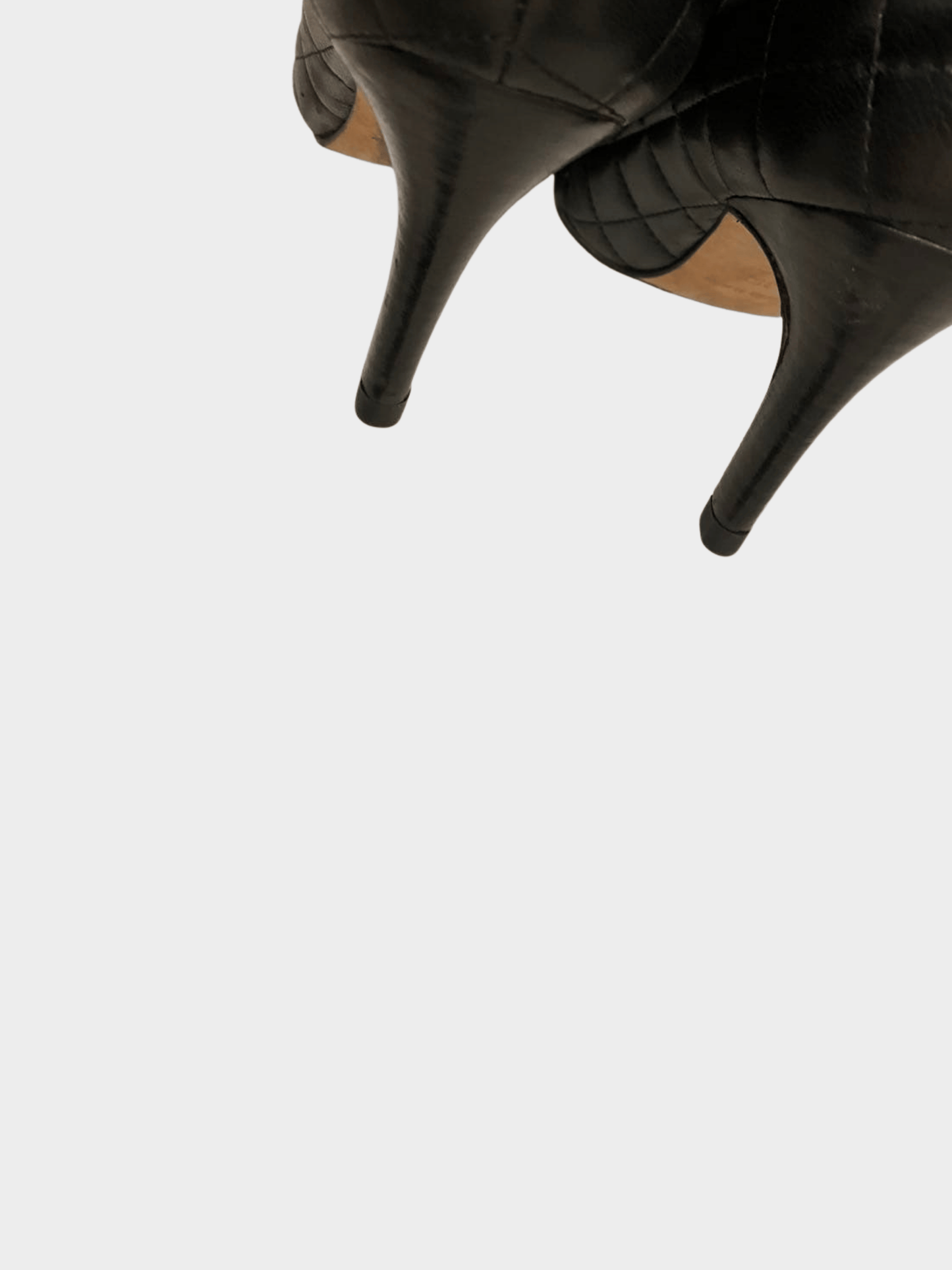 Chanel 2000s Black Interlocking CC Logo Rain Boots