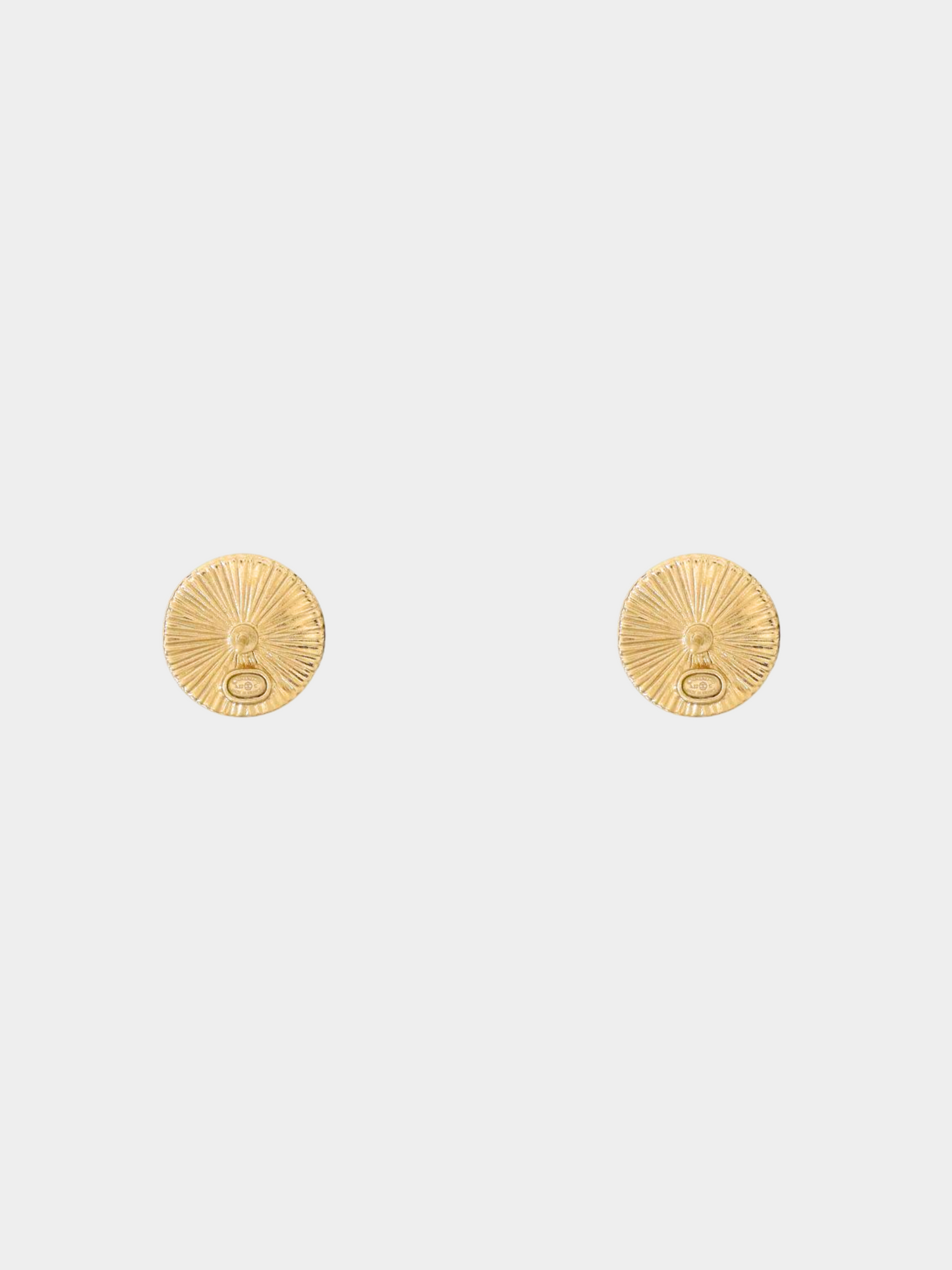 Chanel 2000s Black CC Rhinestone Stud Earrings