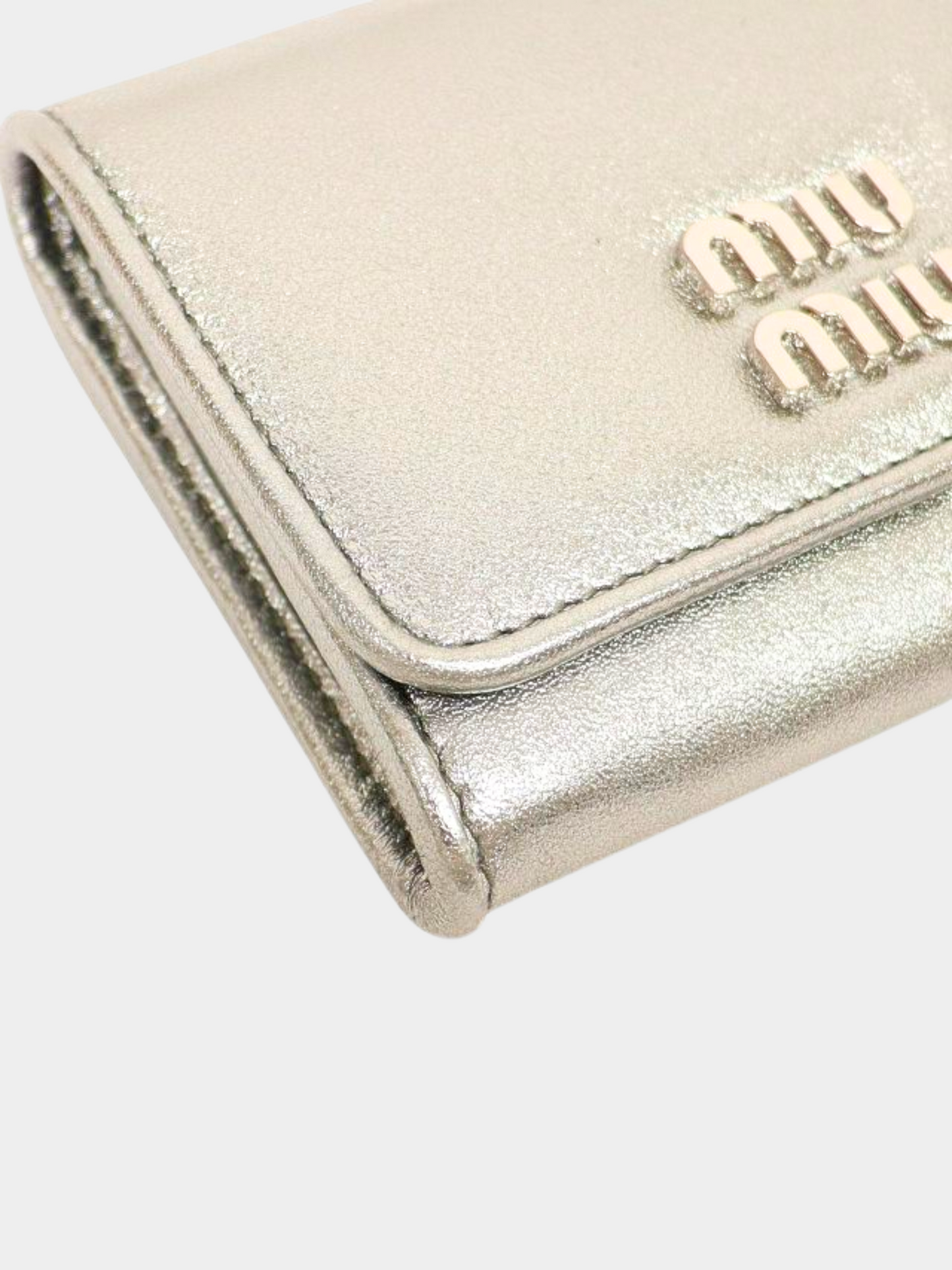 Miu Miu 2010s Silver Logo chain wallet