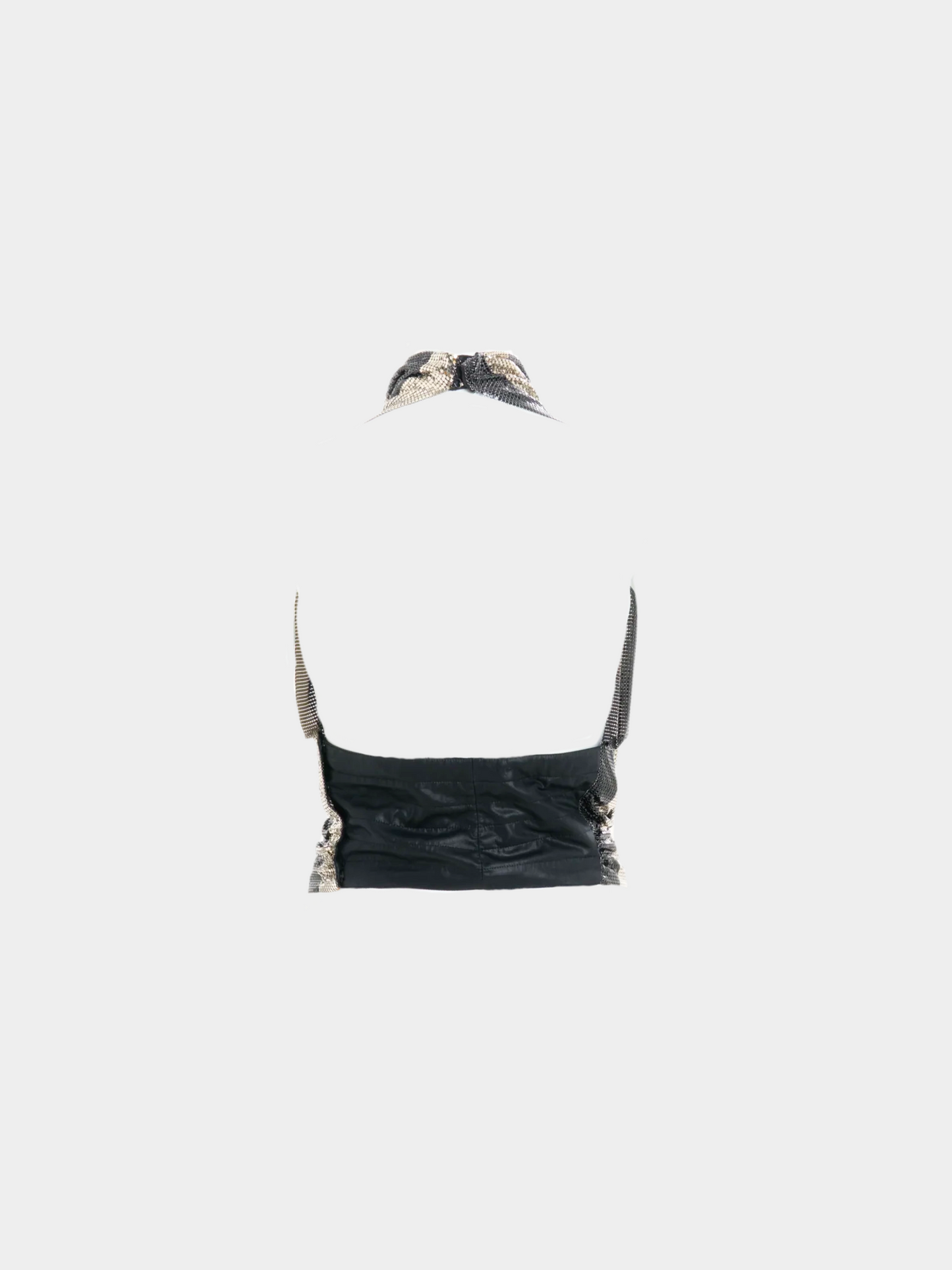 Gianni Versace FW 1983 Multicolor Oroton chainmail halter top