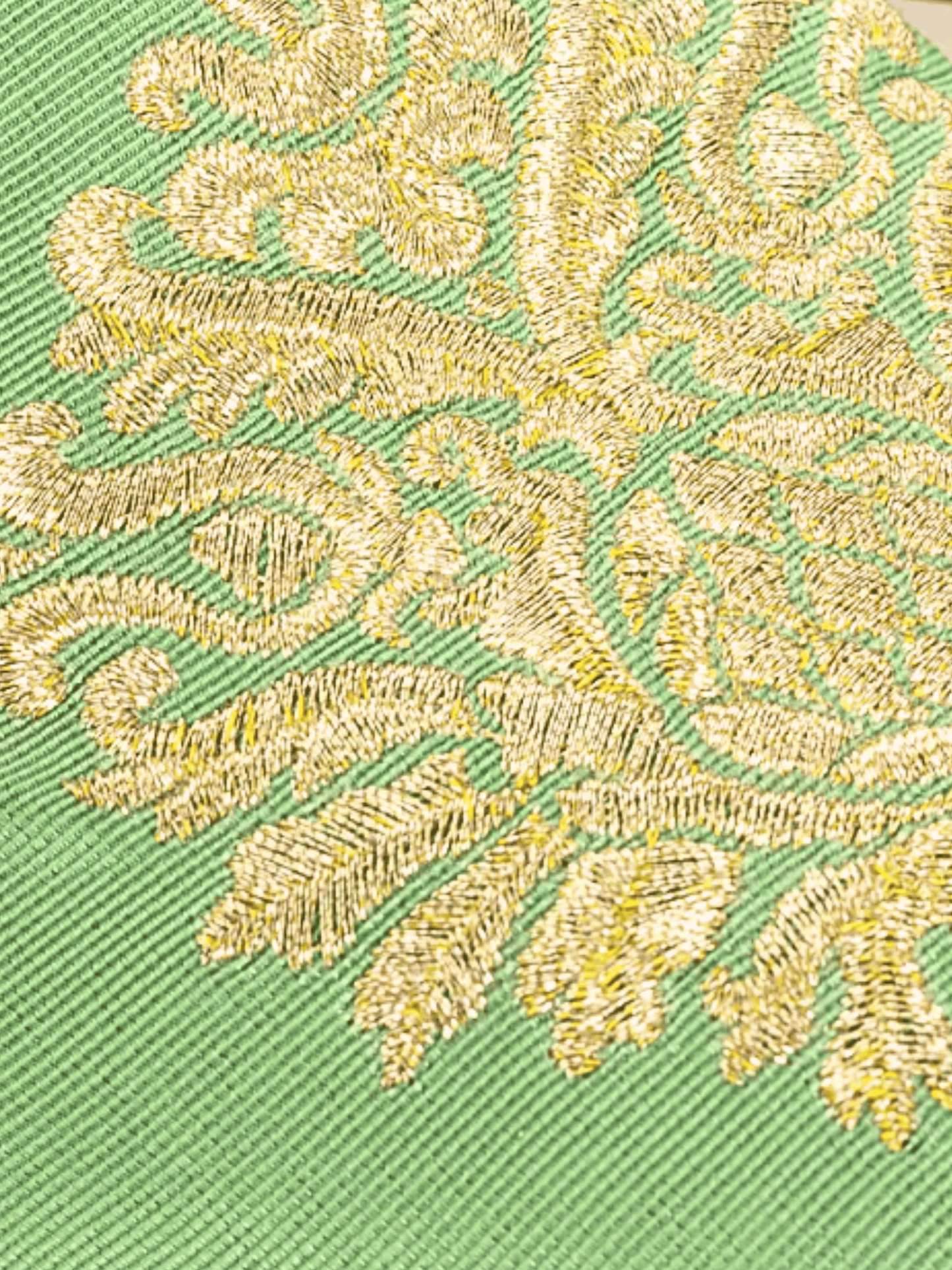 Miu Miu Pre-Fall 2012 Green Embroidered Crystal-Heel Loafers