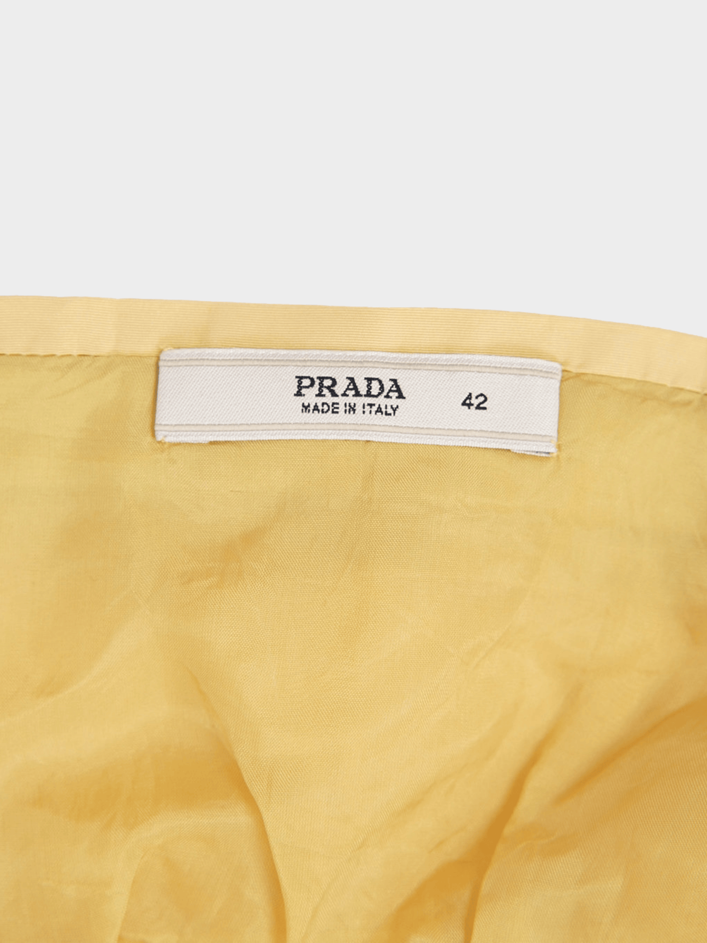 Prada 2000s Yellow Balloon Dress