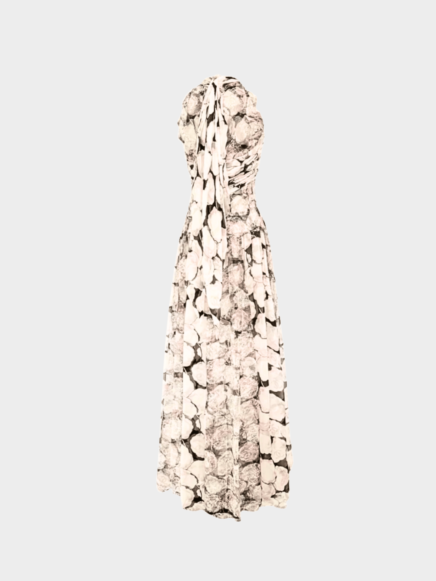 Chanel SS 2004 Runway Floral Silk Magnolia Silk Gown