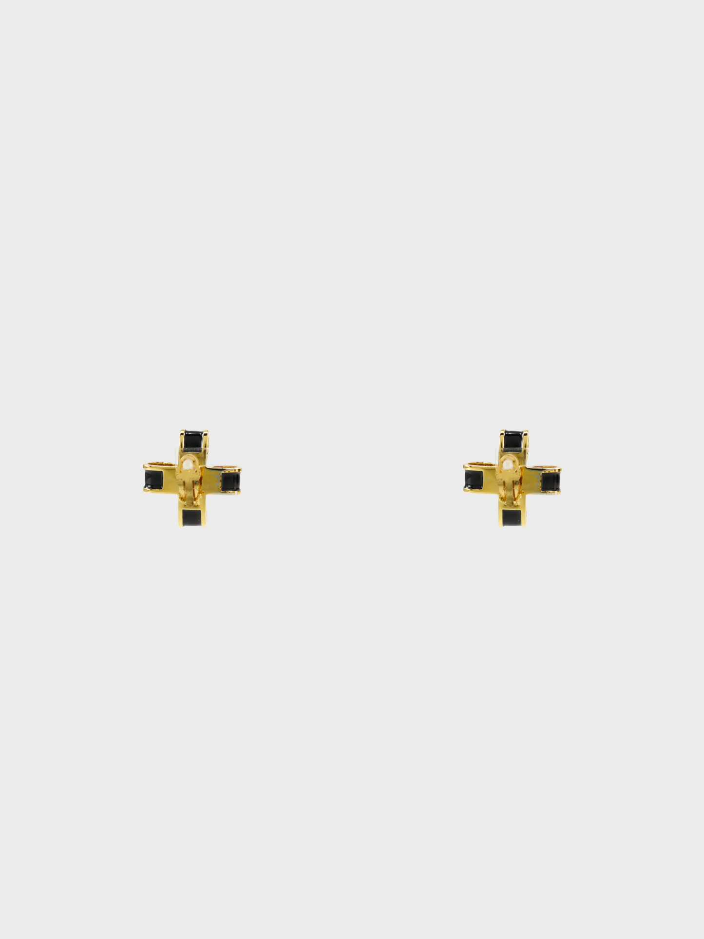 Chanel 1980s Black Ribbon Pearl Earrings