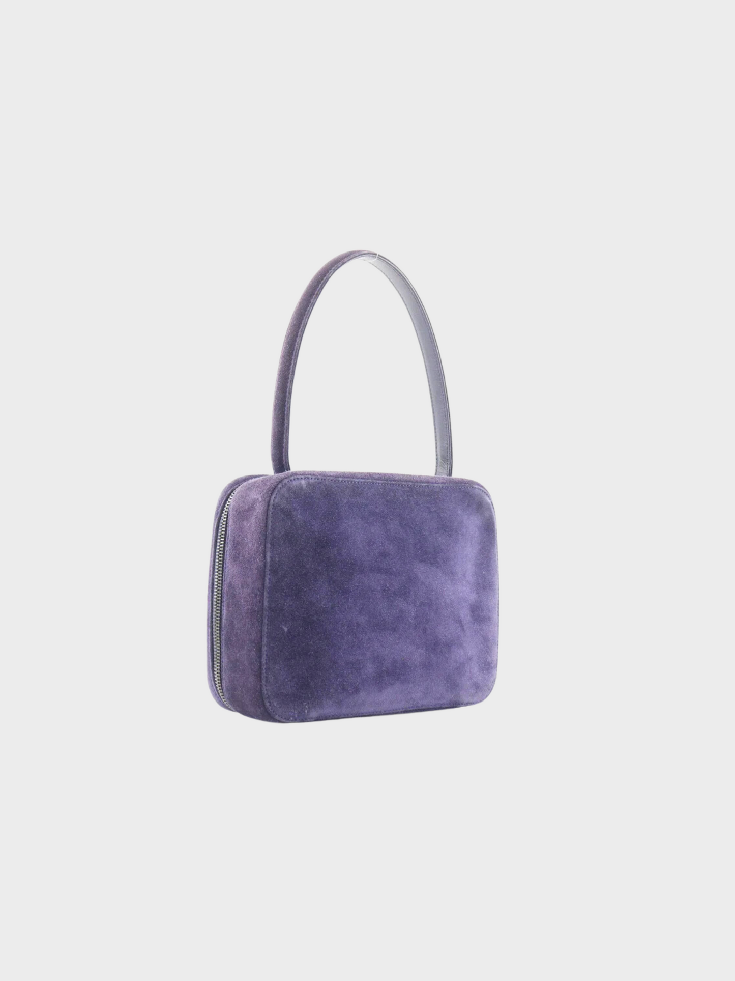 Chanel 1994 Purple Suede Coco Mark Top Handle Bag