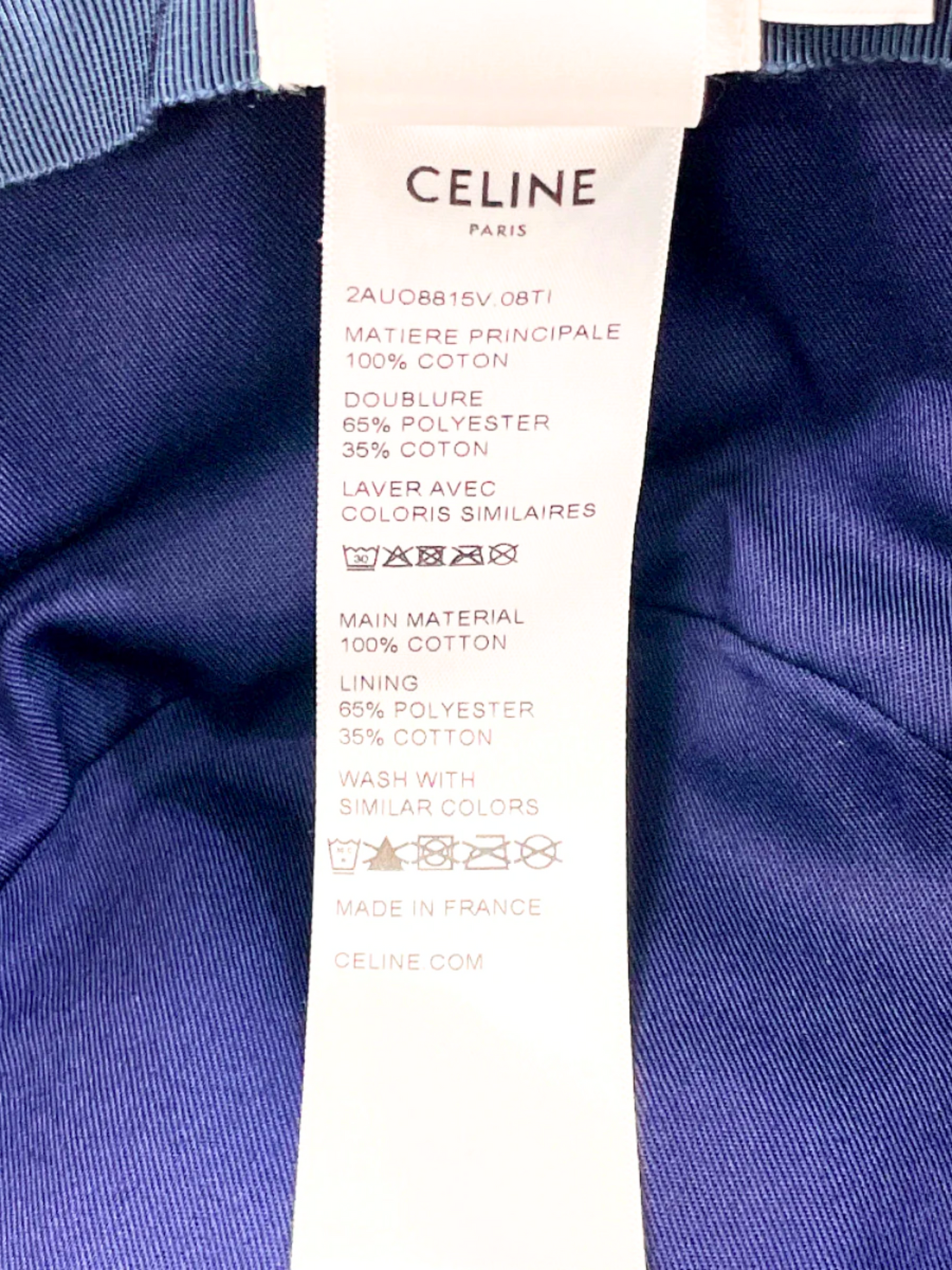Celine 2010s Blue Denim Bucket Hat