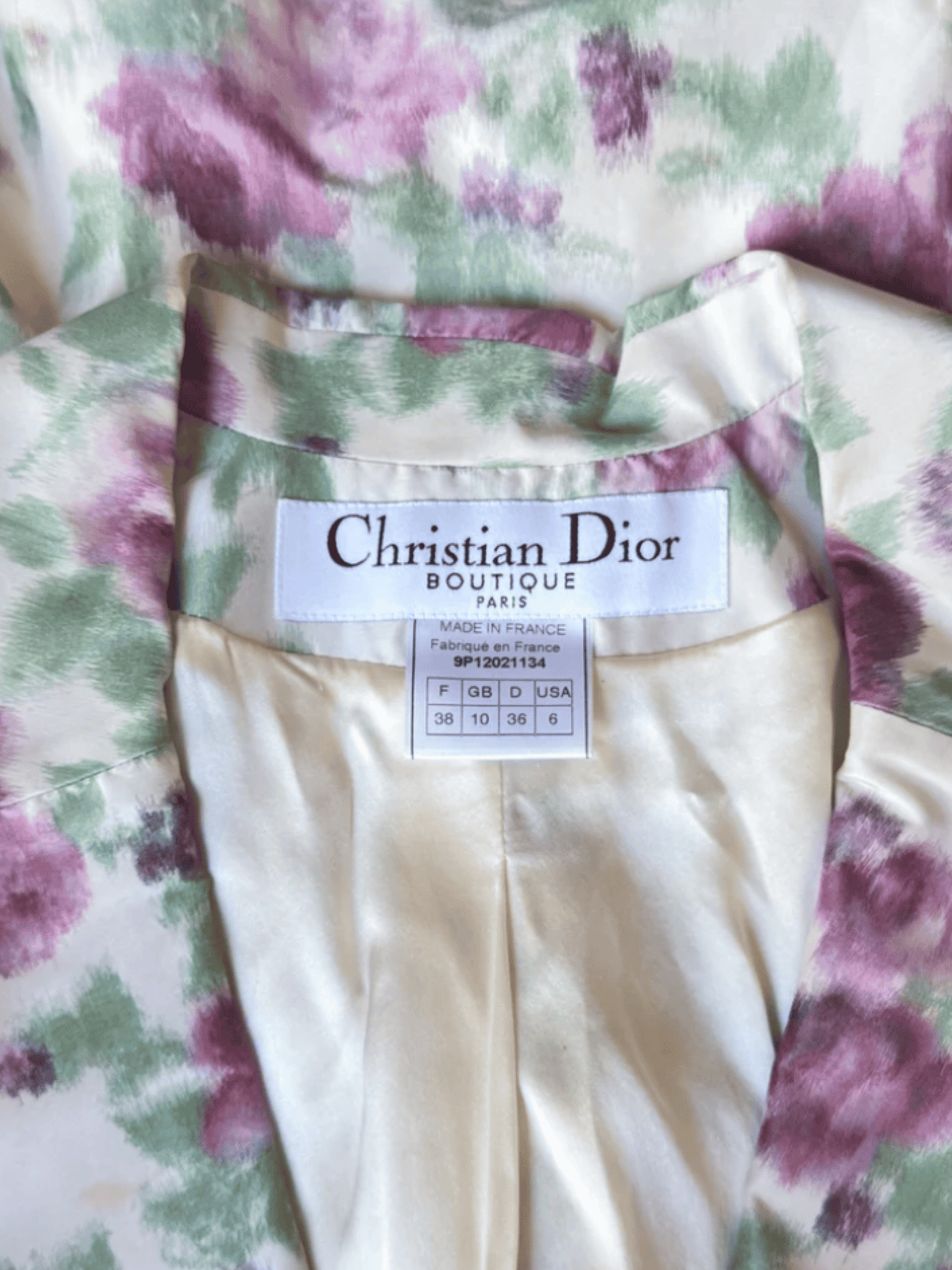 Christian Dior SS 1999 by John Galliano Pink and Beige Floral Suit Set