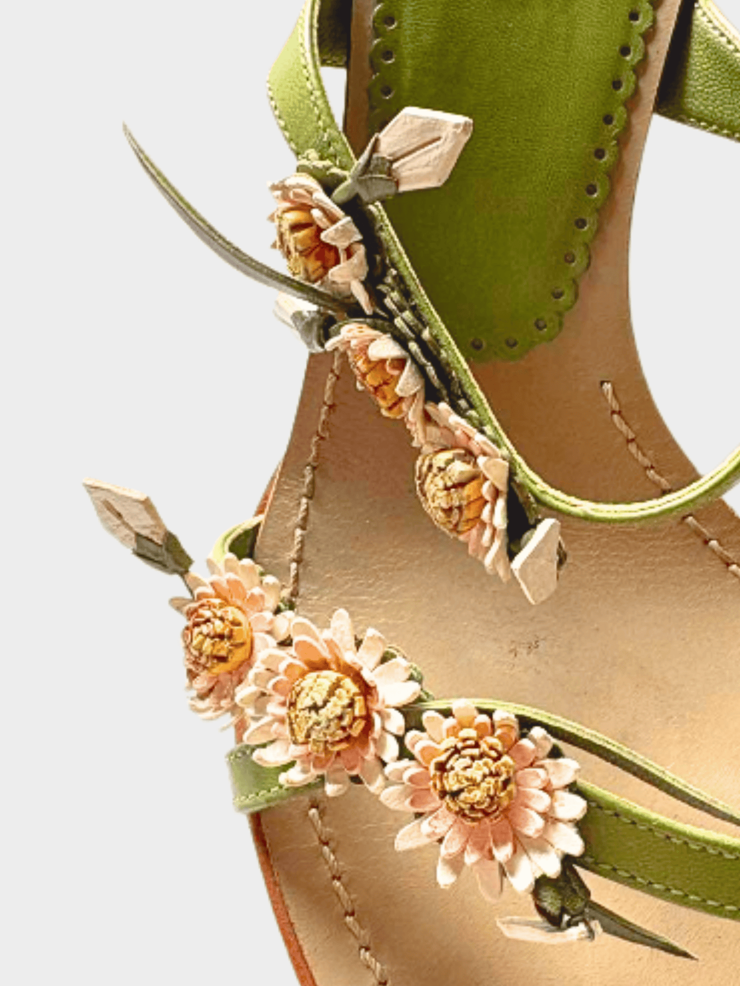 Prada 2000s Daisy Floral Kitten Heels