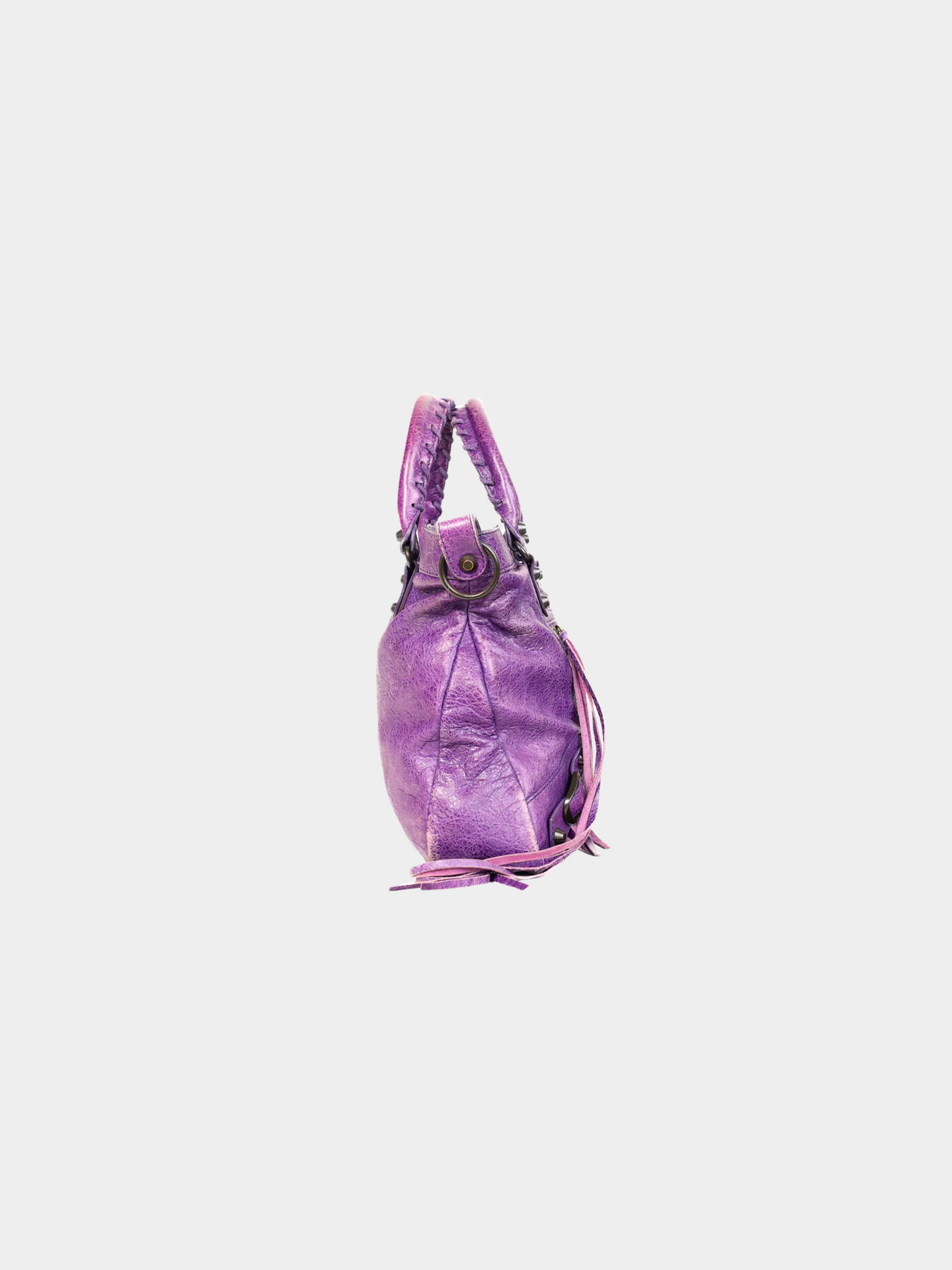 Balenciaga 2000s Purple Agneau Leather Classic City Bag