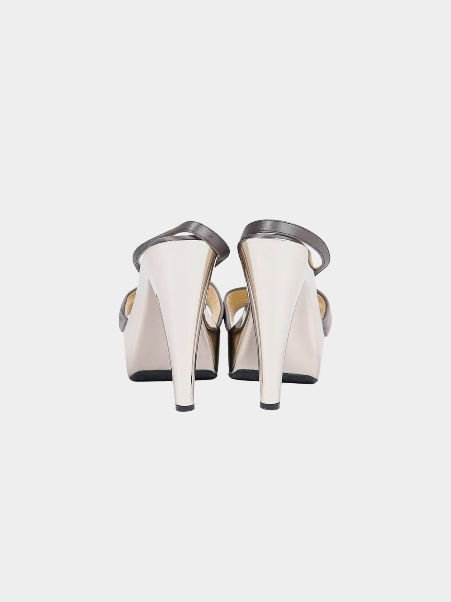 Miu Miu SS 1998 Grey Satin Heels