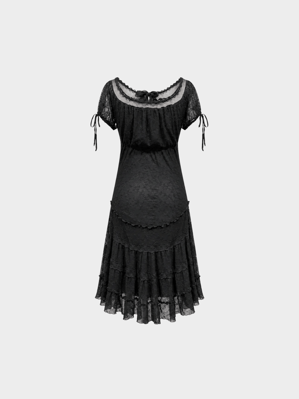 Jean Paul Gaultier 2000s Black Eyelet Lace Dress