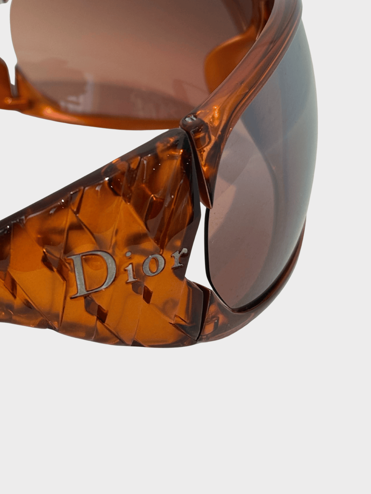 Christian Dior 2000s Honey Amber Shield Sunglasses