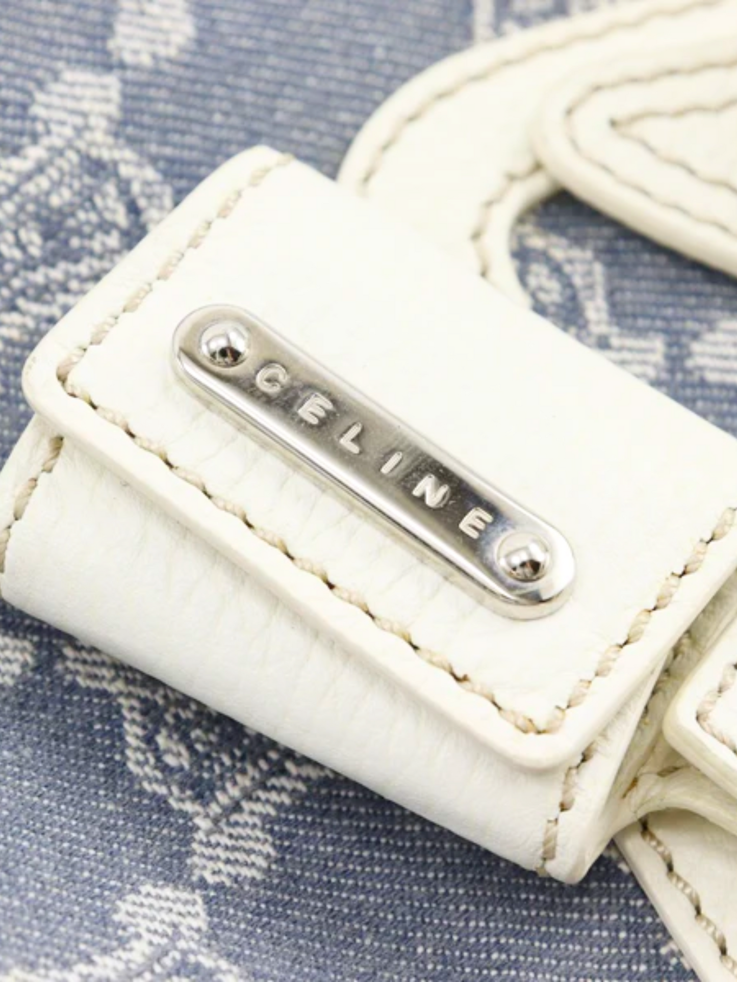 Celine 2000s Blue Denim Macadam Boogie Bag