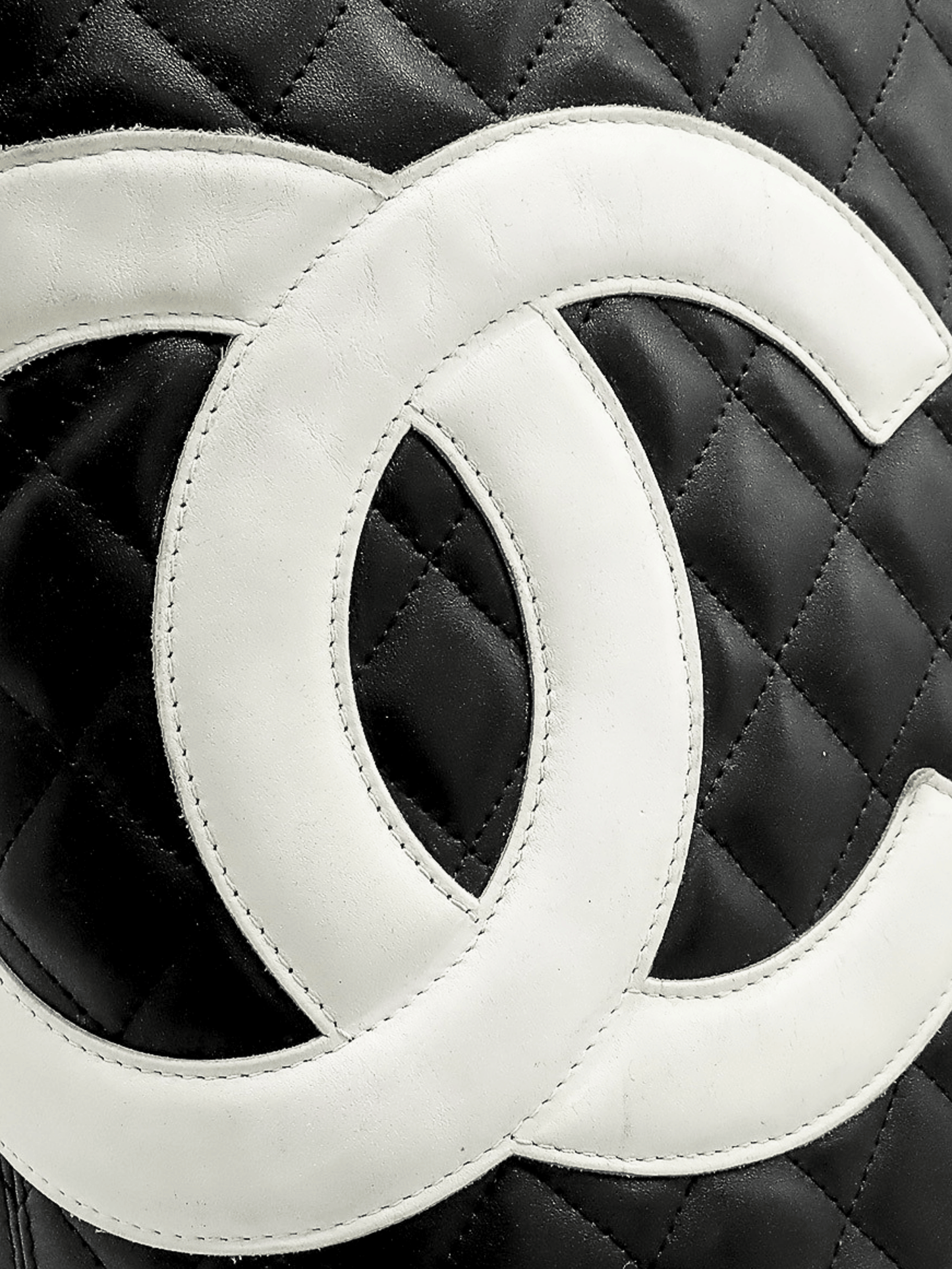 Chanel 2000s Black Cambon Logo Tote