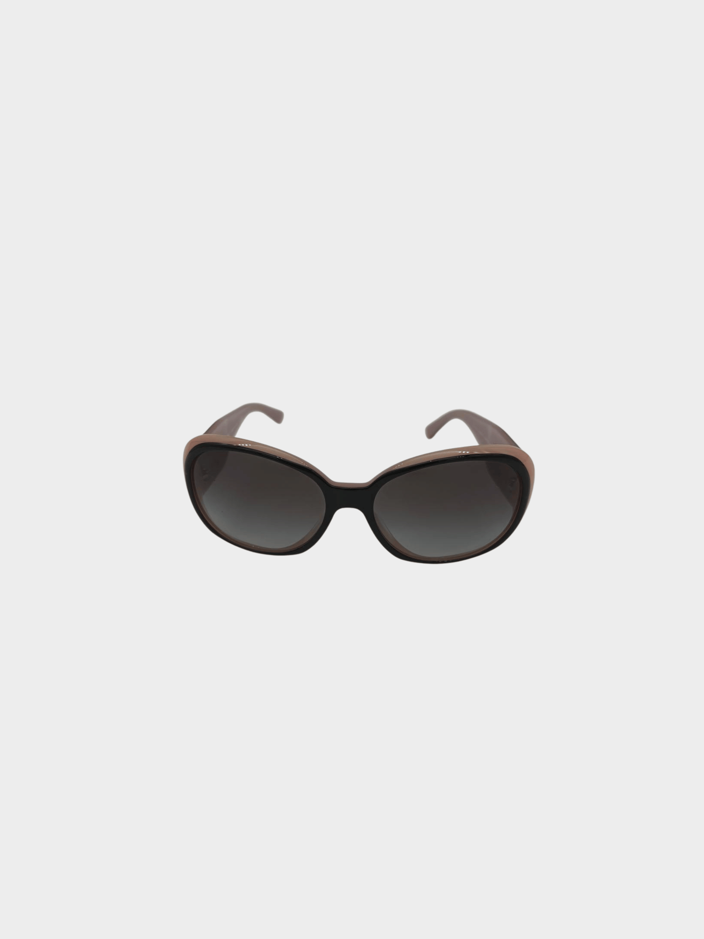 Chanel 2000s Pink and Black Camellia Bicolor Sunglasses