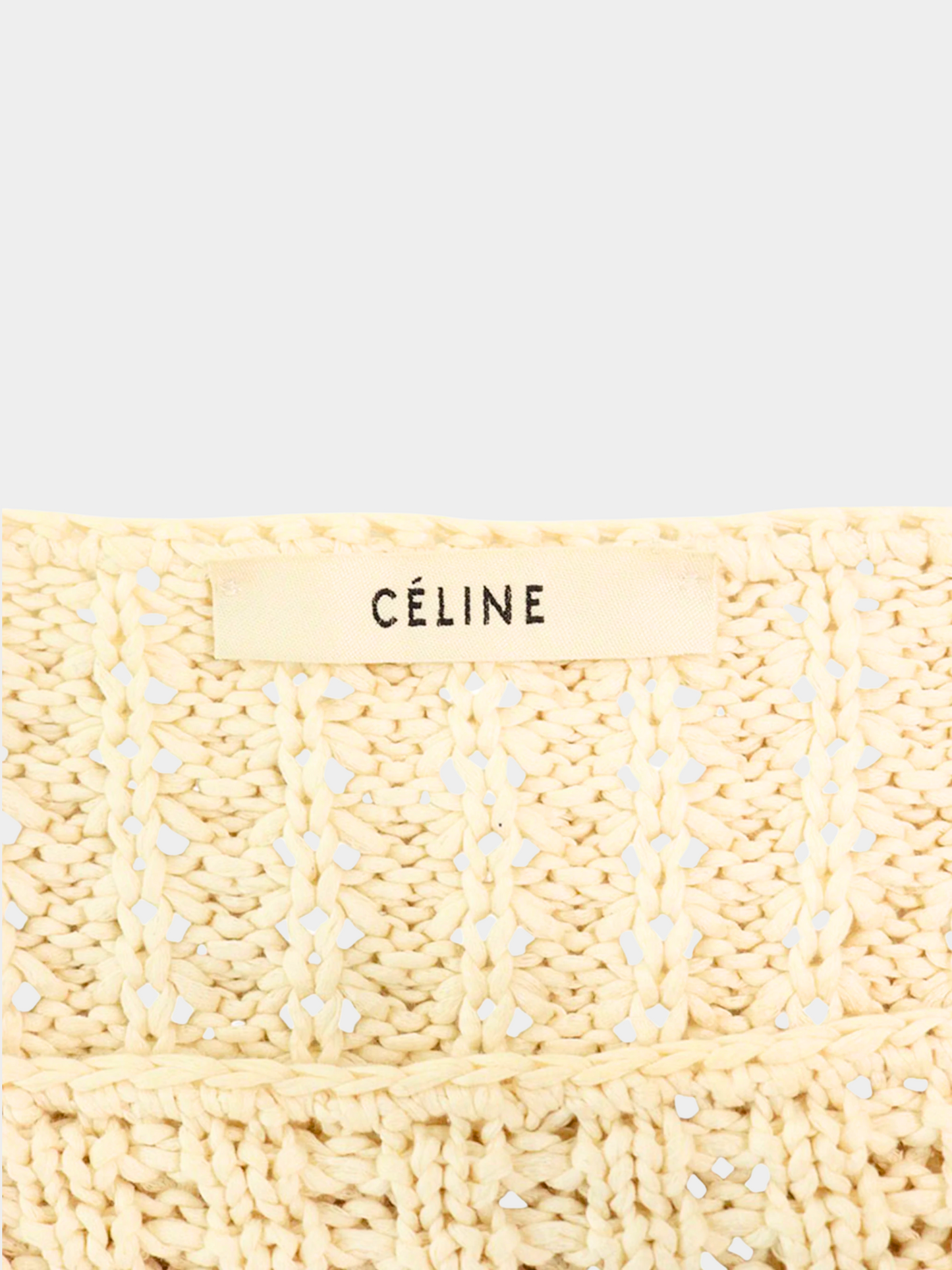 Celine by Phoebe Philo 2010s Beige Knit Sweater