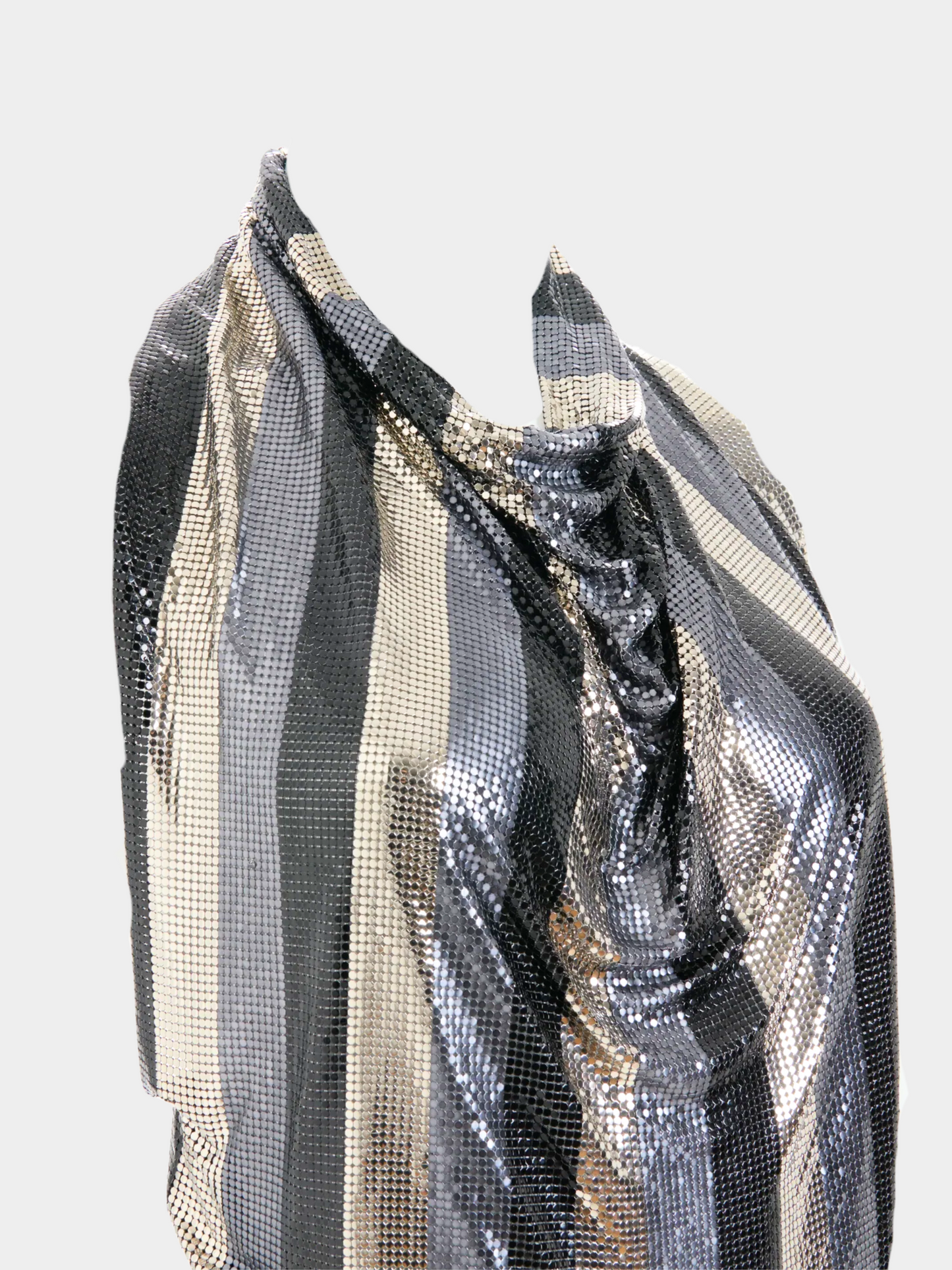 Gianni Versace FW 1983 Multicolor Oroton chainmail halter top