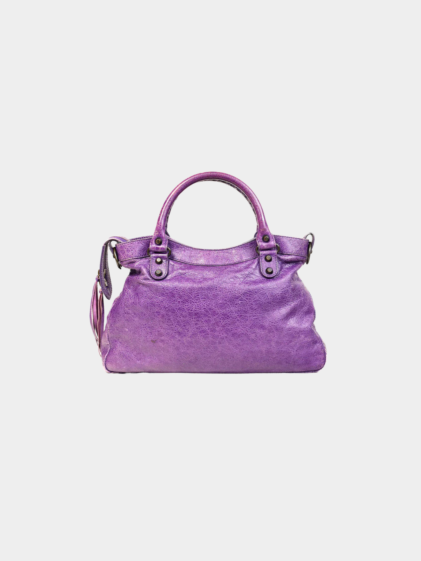 Balenciaga 2000s Purple Agneau Leather Classic City Bag