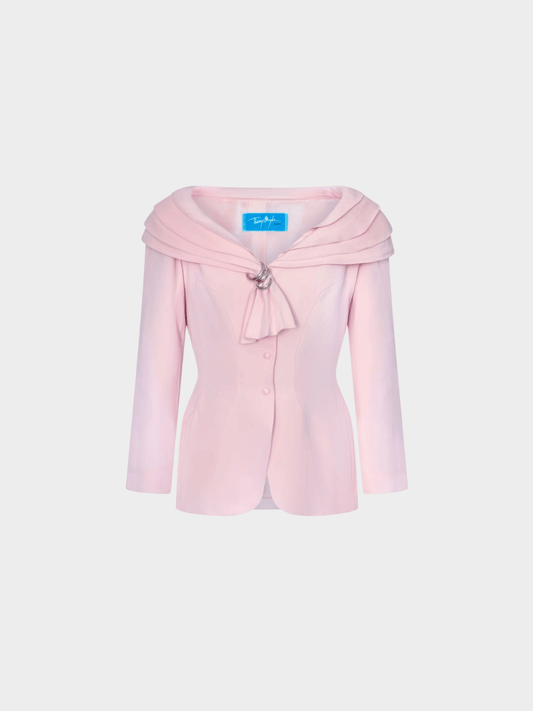 Thierry Mugler 1990s Pink Crepe Jacket