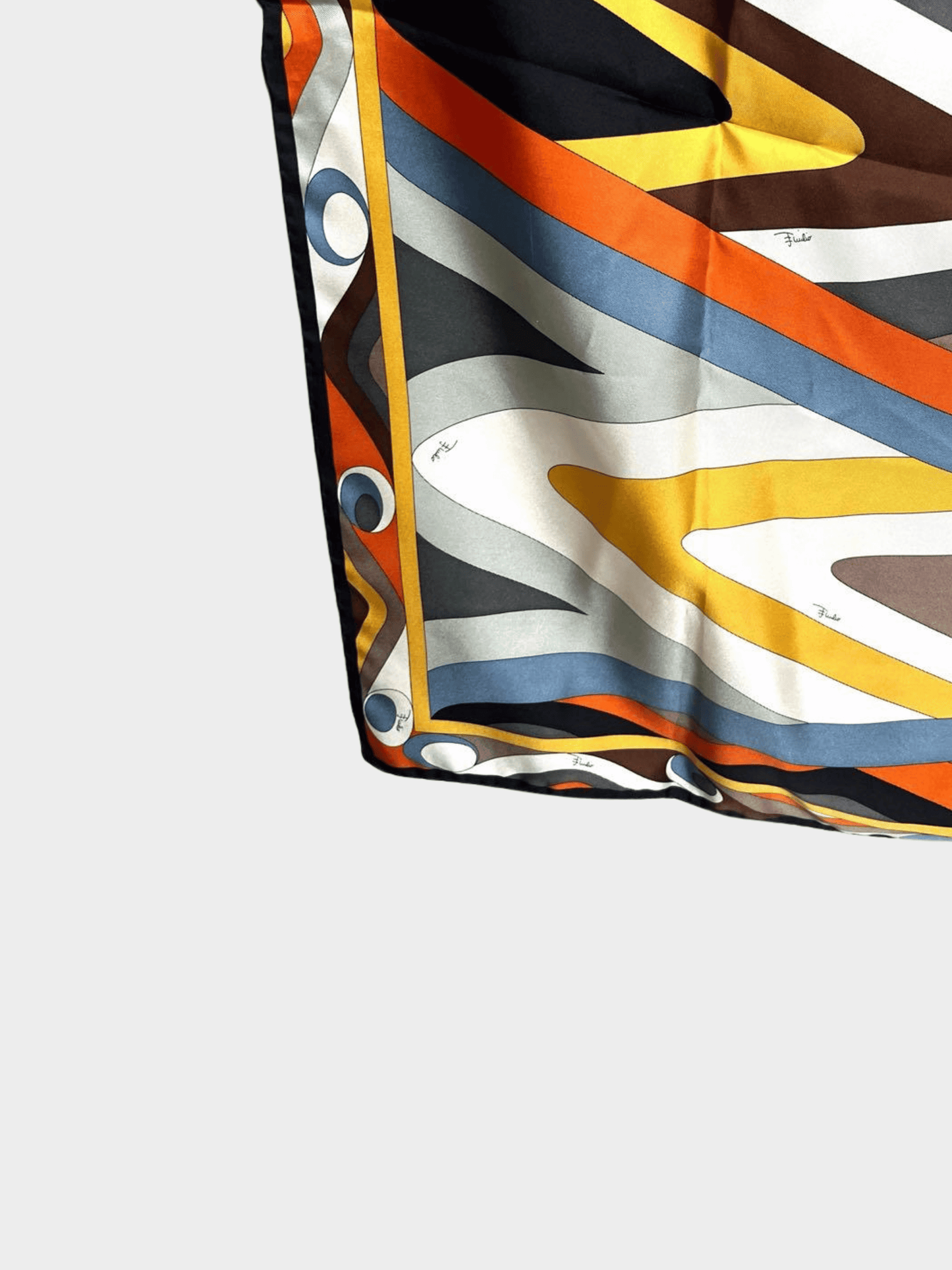 Emilio Pucci 2000s Multicoloured Silk Printed Scarf