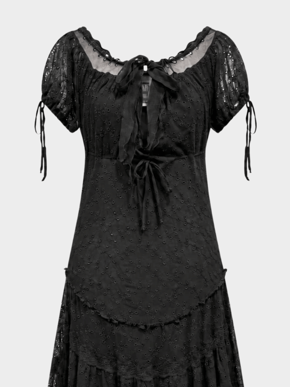 Jean Paul Gaultier 2000s Black Eyelet Lace Dress