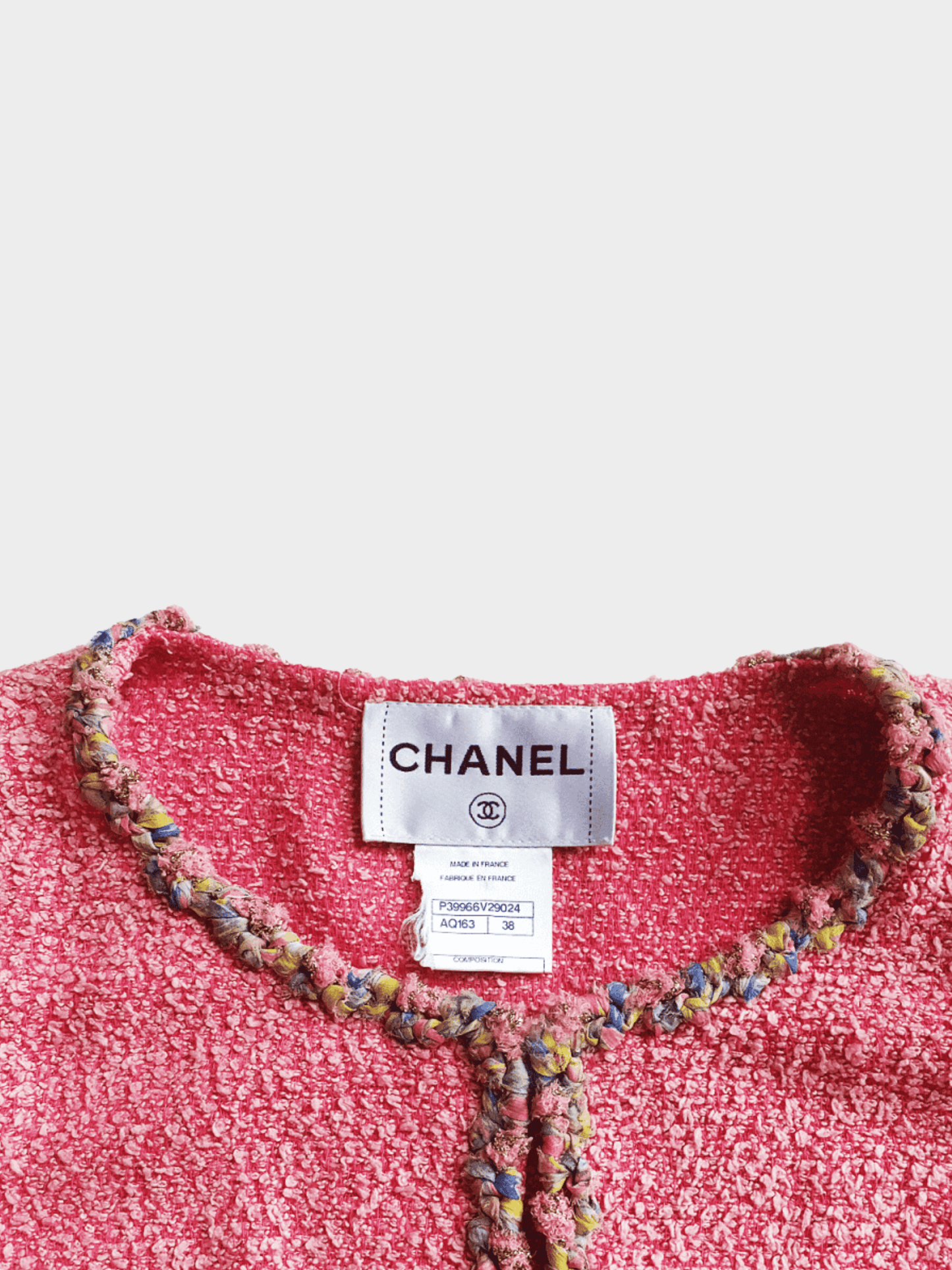 Chanel 2000s Pink Tweed Cropped Jacket