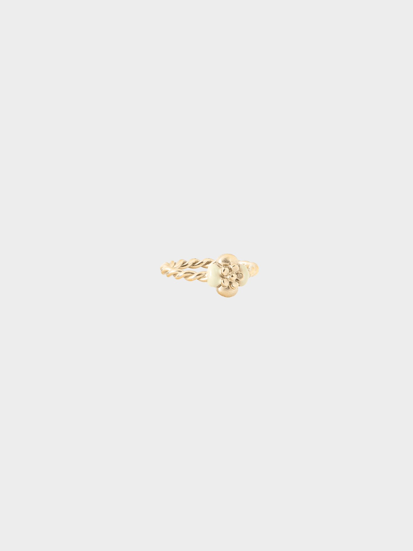 Chanel 2014 Gold-Tone Camellia Braided Ring